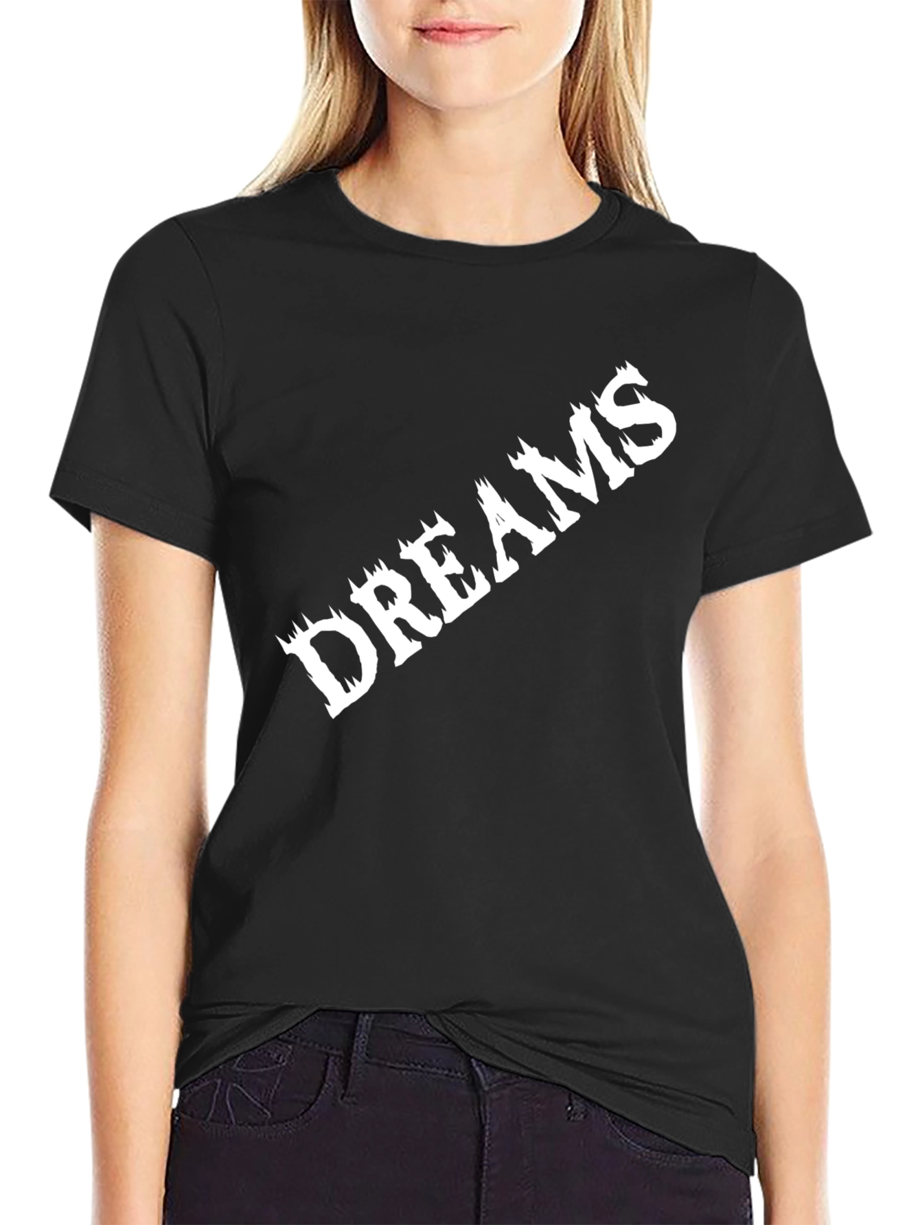 Black Dreams Graphic Tee - Black Short Sleeve Casual Shirt view 2