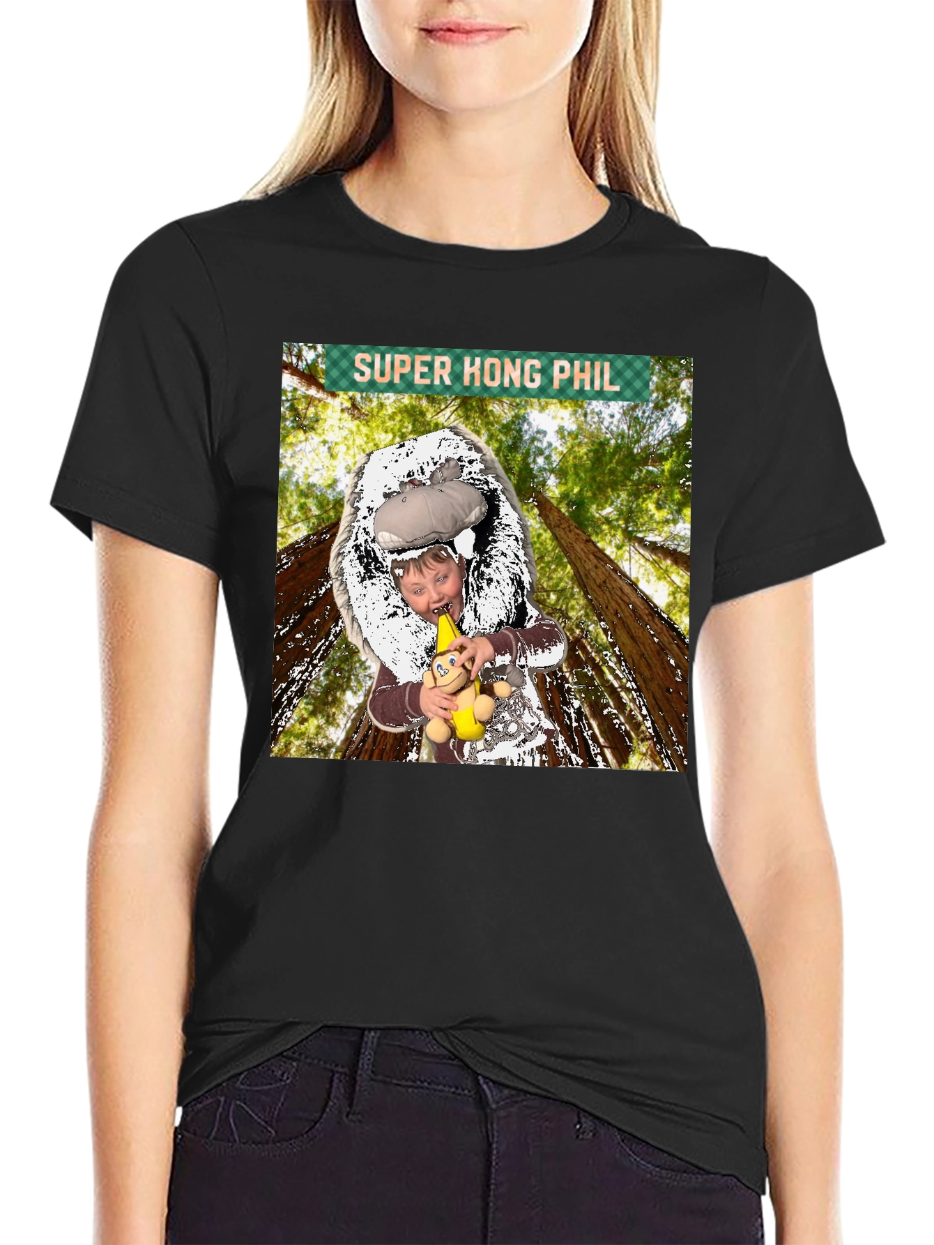 Black Super Hong Phil Graphic Tee - Funky T-Shirt view 2
