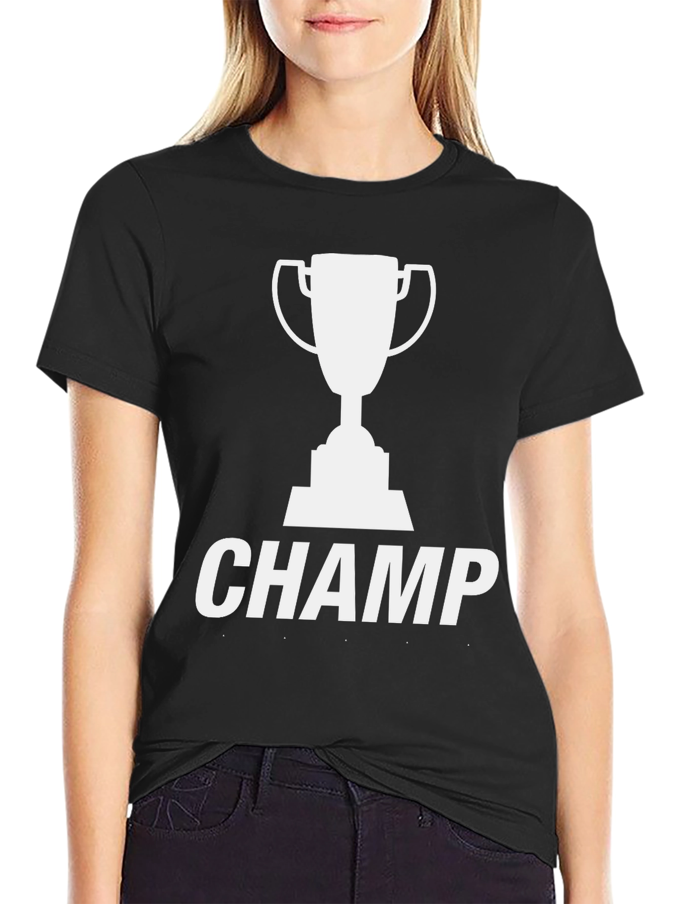 Black Champ Trophy Graphic T-Shirt - Black view 2