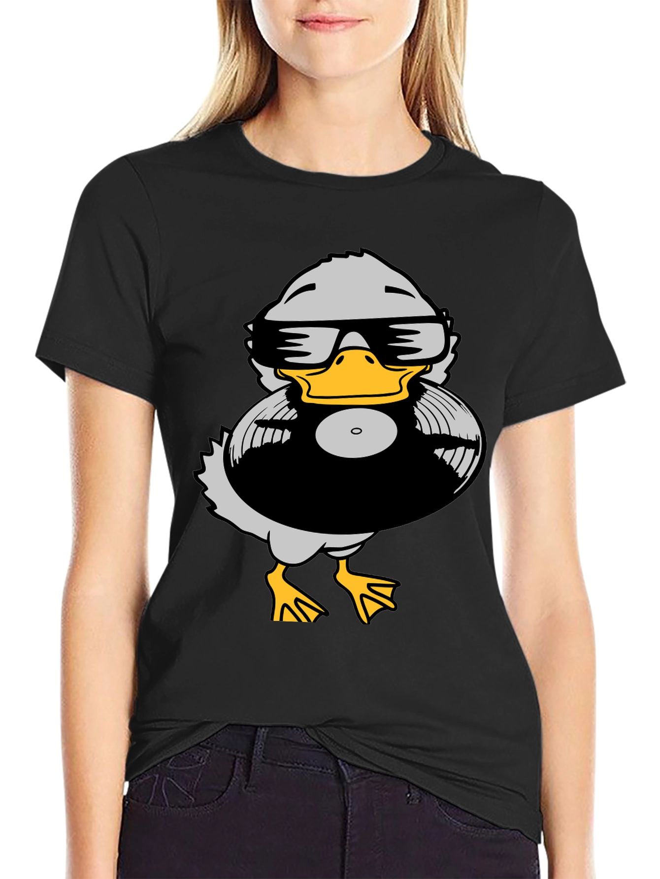 Black Duck DJ Graphic Tee - Black view 2