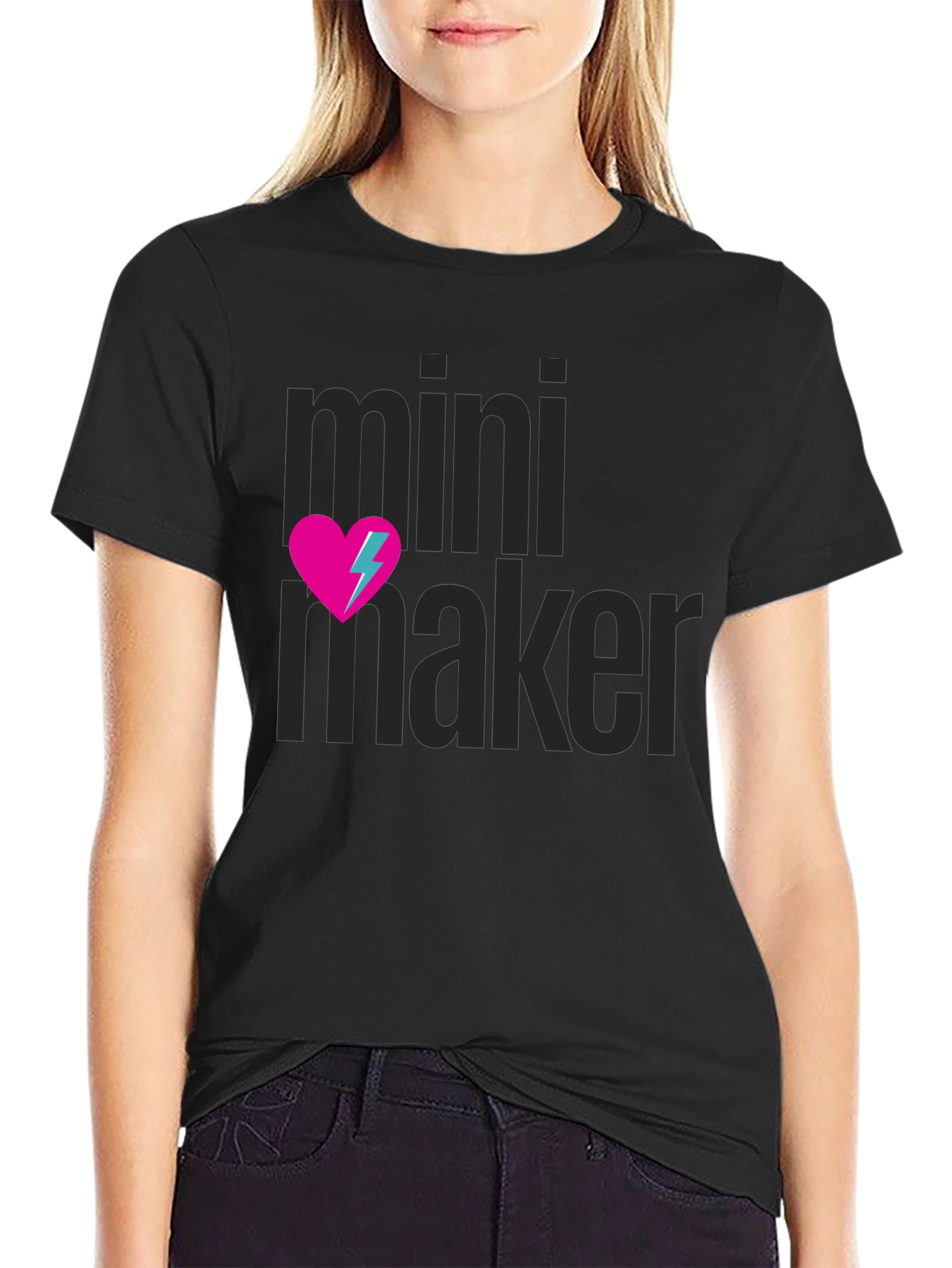 Black Mini Maker Graphic T-Shirt view 2