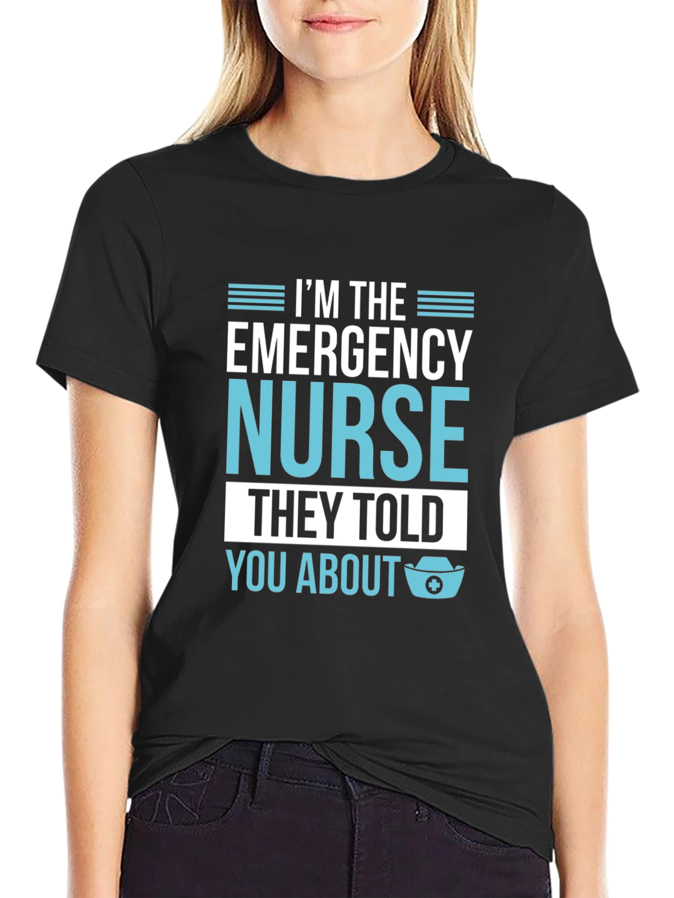 Black Emergency Nurse T-Shirt - Funny Nurse Gift view 2