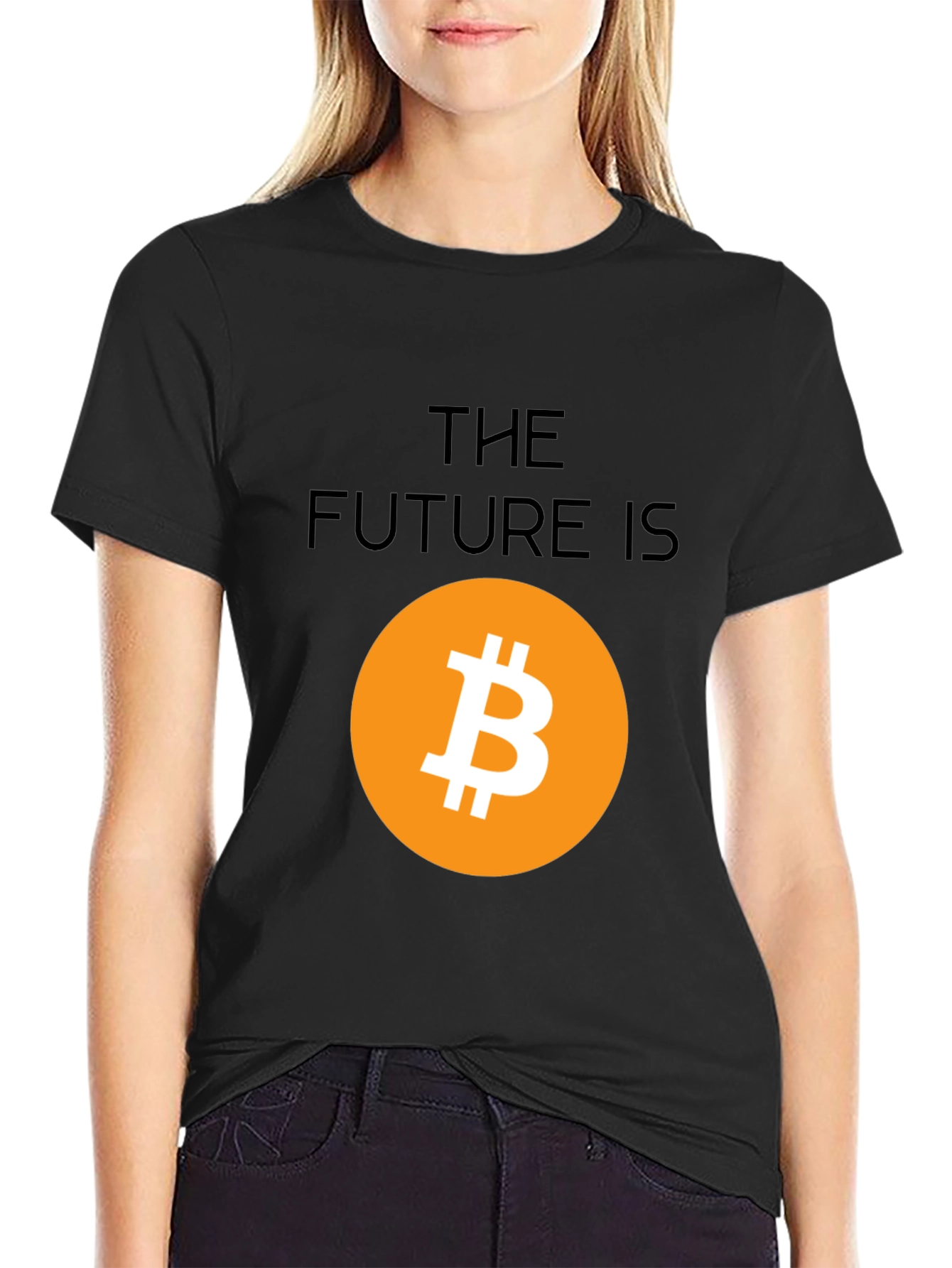Black Bitcoin Future Graphic Tee - Crypto Black T-Shirt view 2