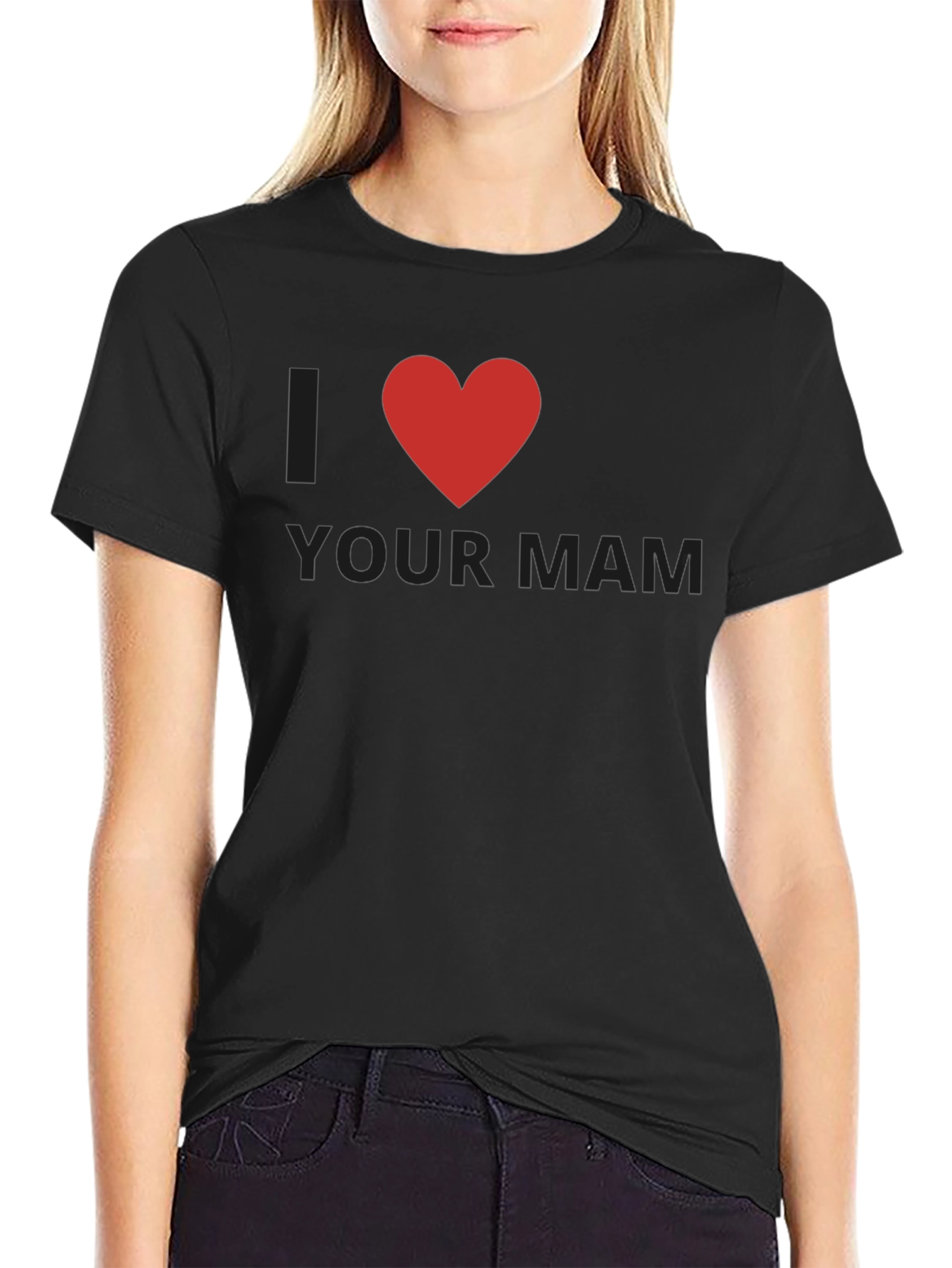 Black I Heart Your Mam Graphic T-Shirt view 2