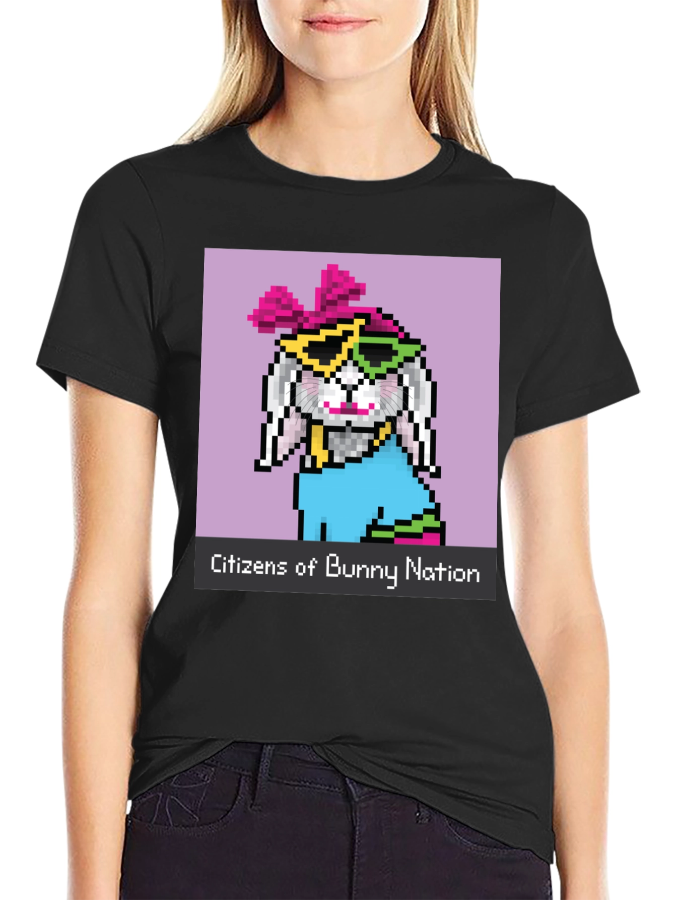 Black Citizens of Bunny Nation Graphic Tee view 2
