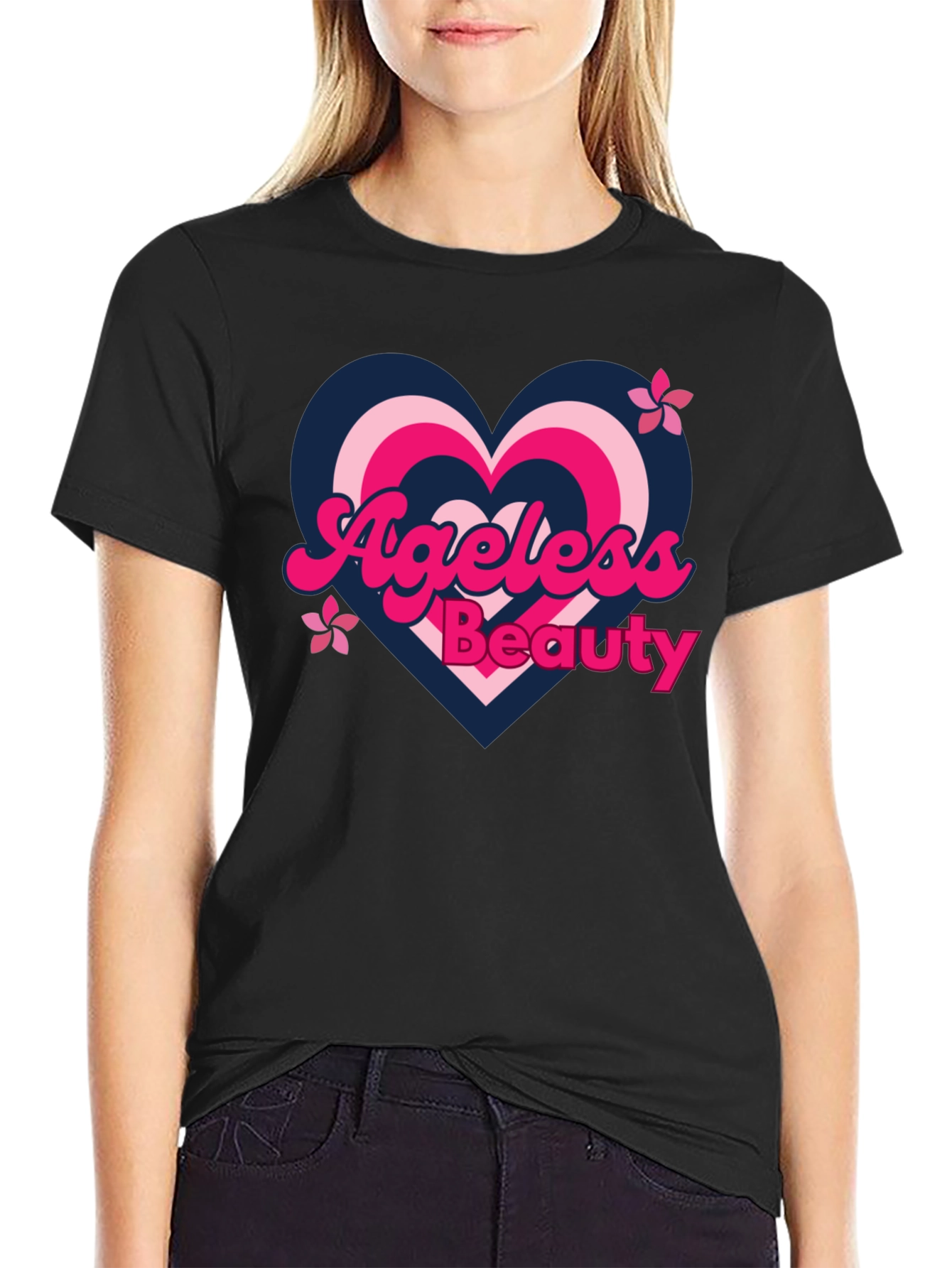 Black Ageless Beauty T-Shirt view 2