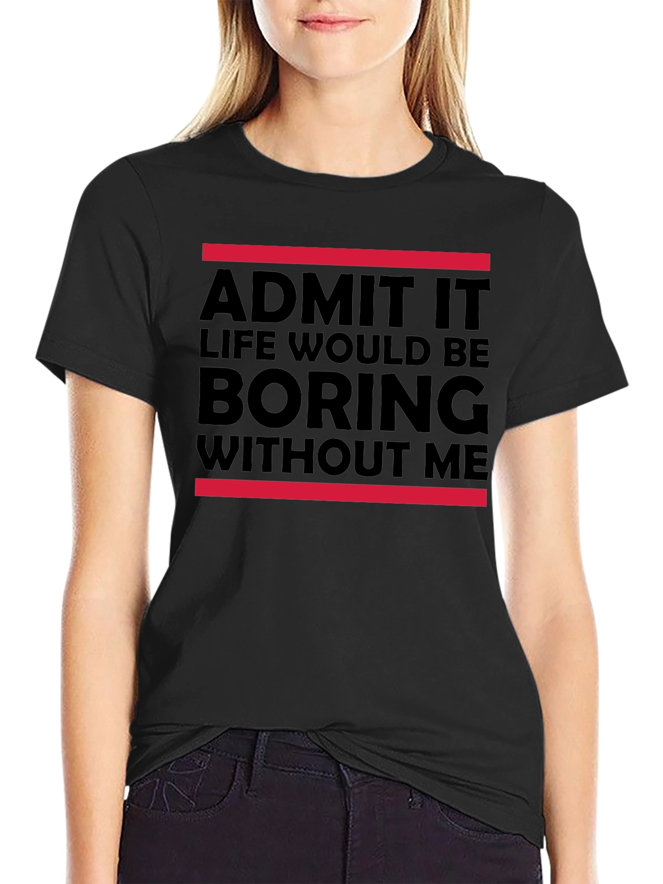 Black Funny 'Admit It' Graphic Tee view 2