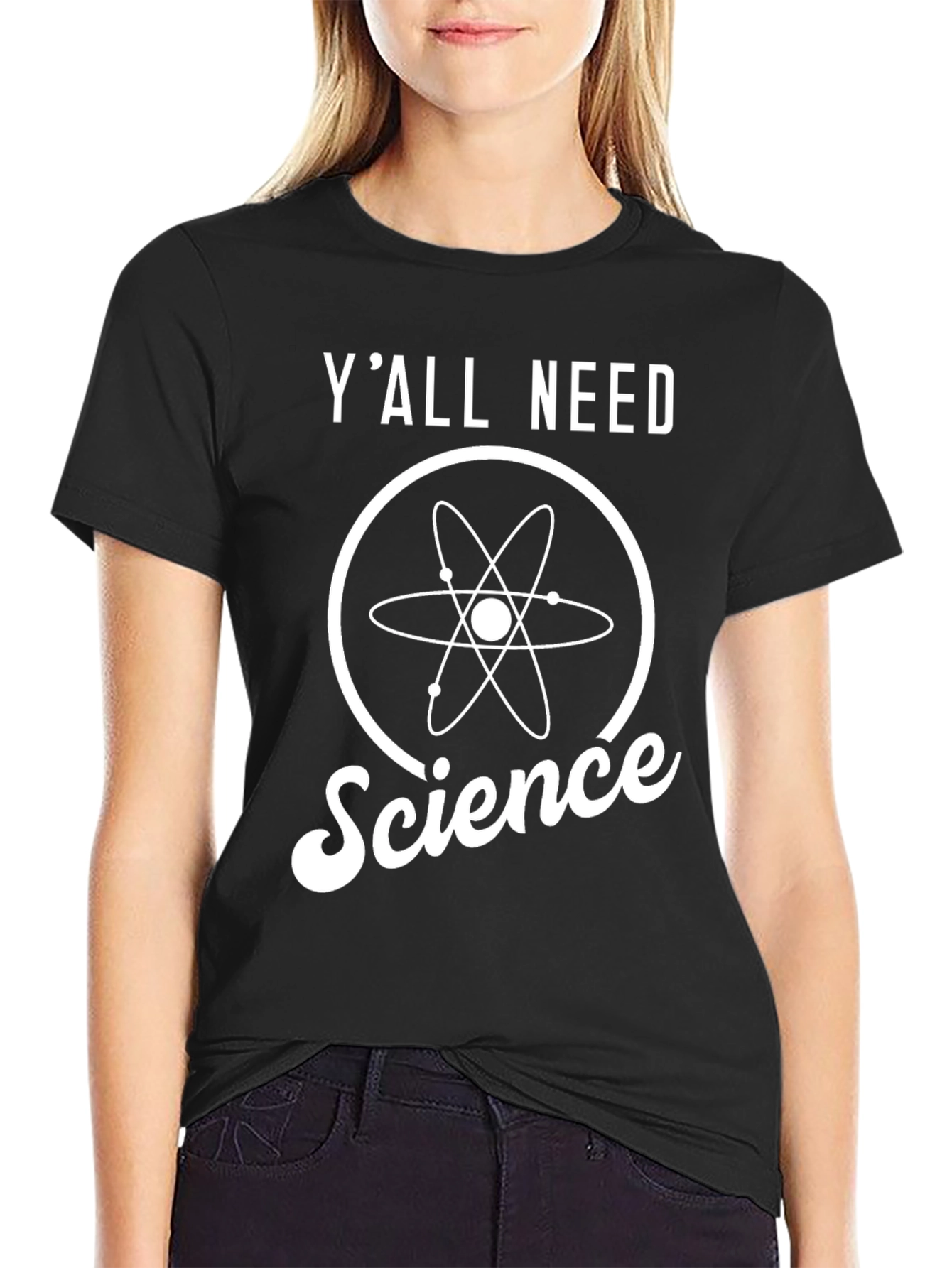 Black Y'all Need Science T-Shirt - Funny Geek Tee view 2