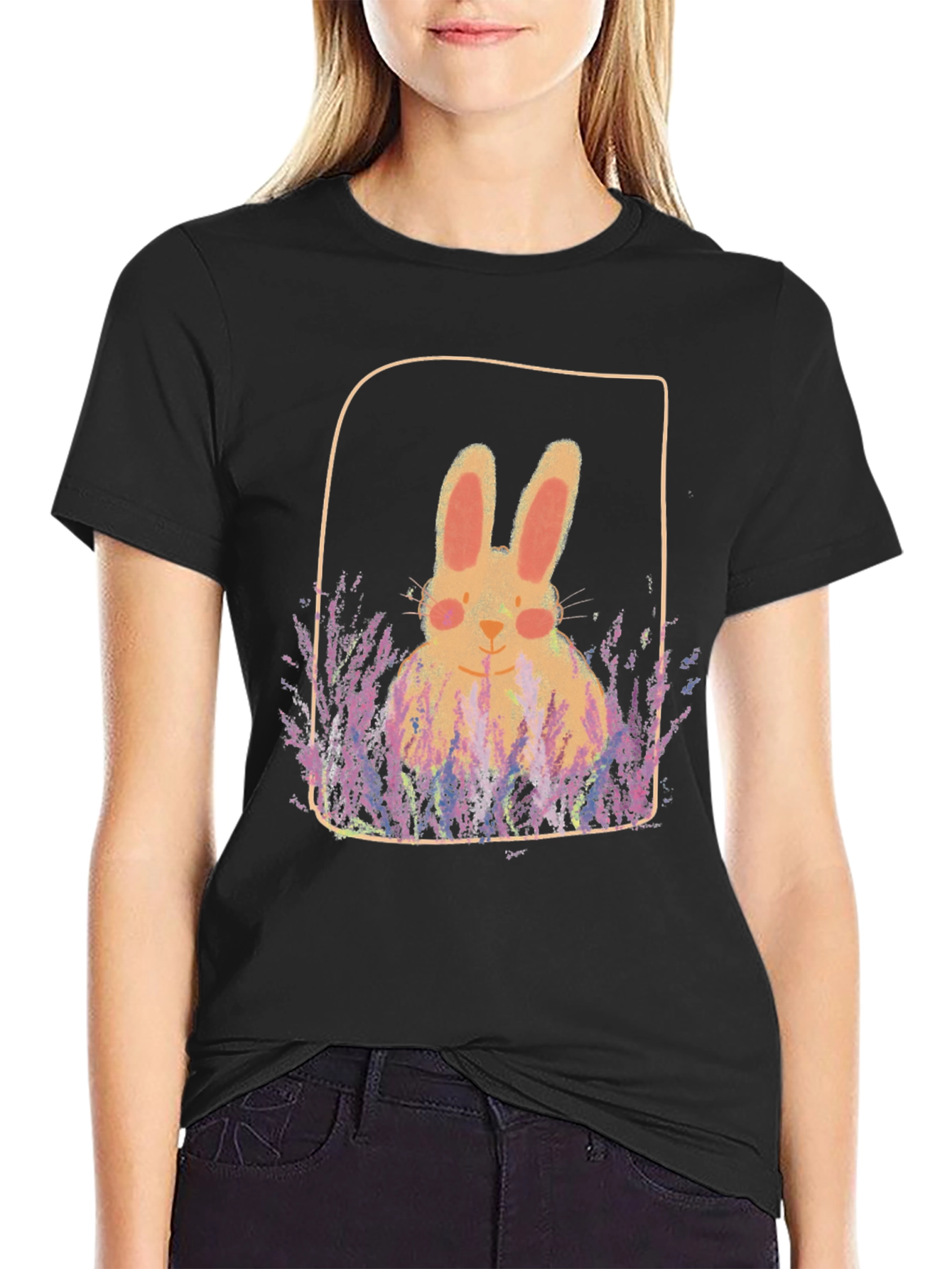Bunny in Lavender Field Graphic Tee - 2