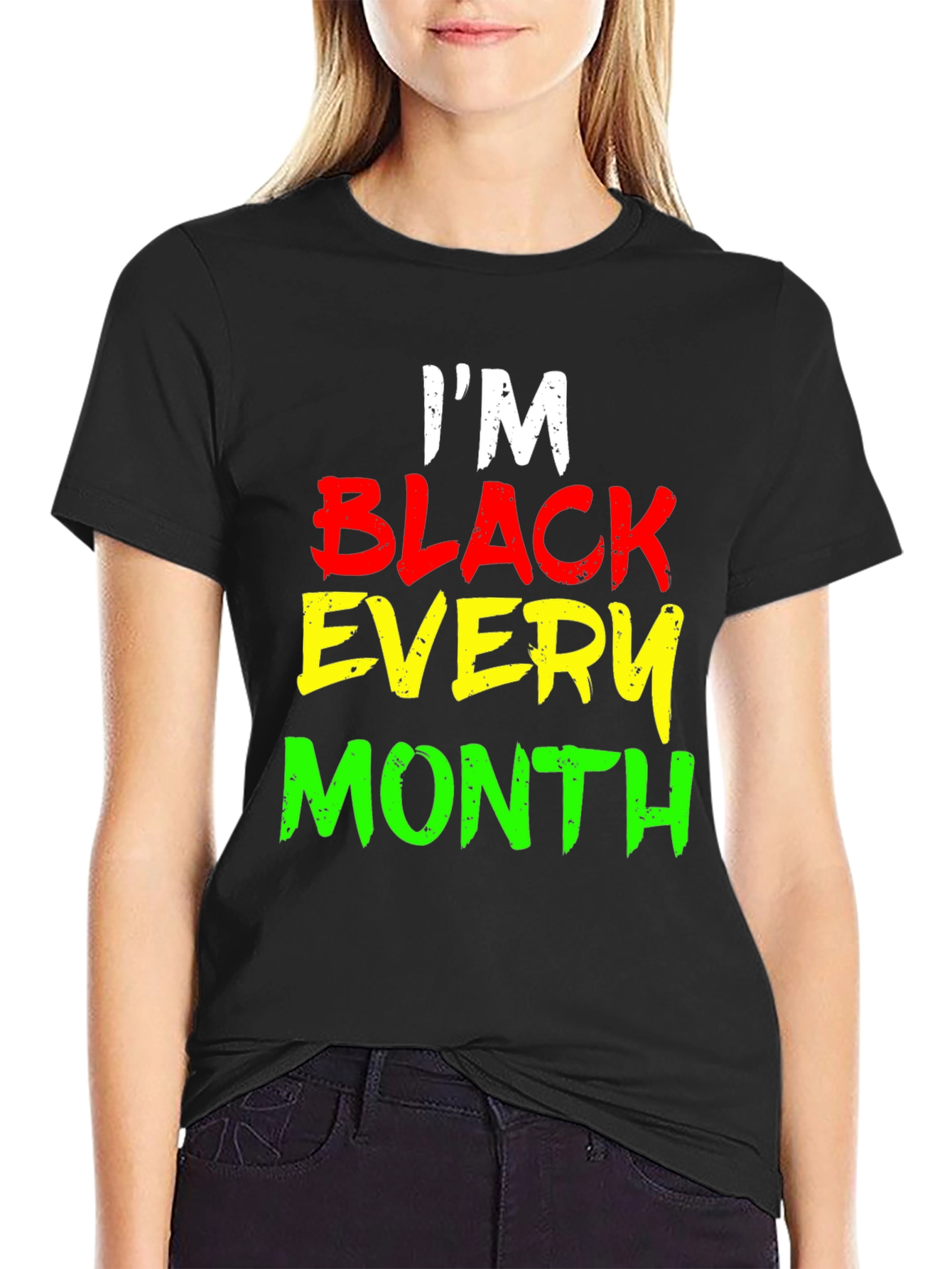 Black I'm Black Every Month Graphic Tee view 2