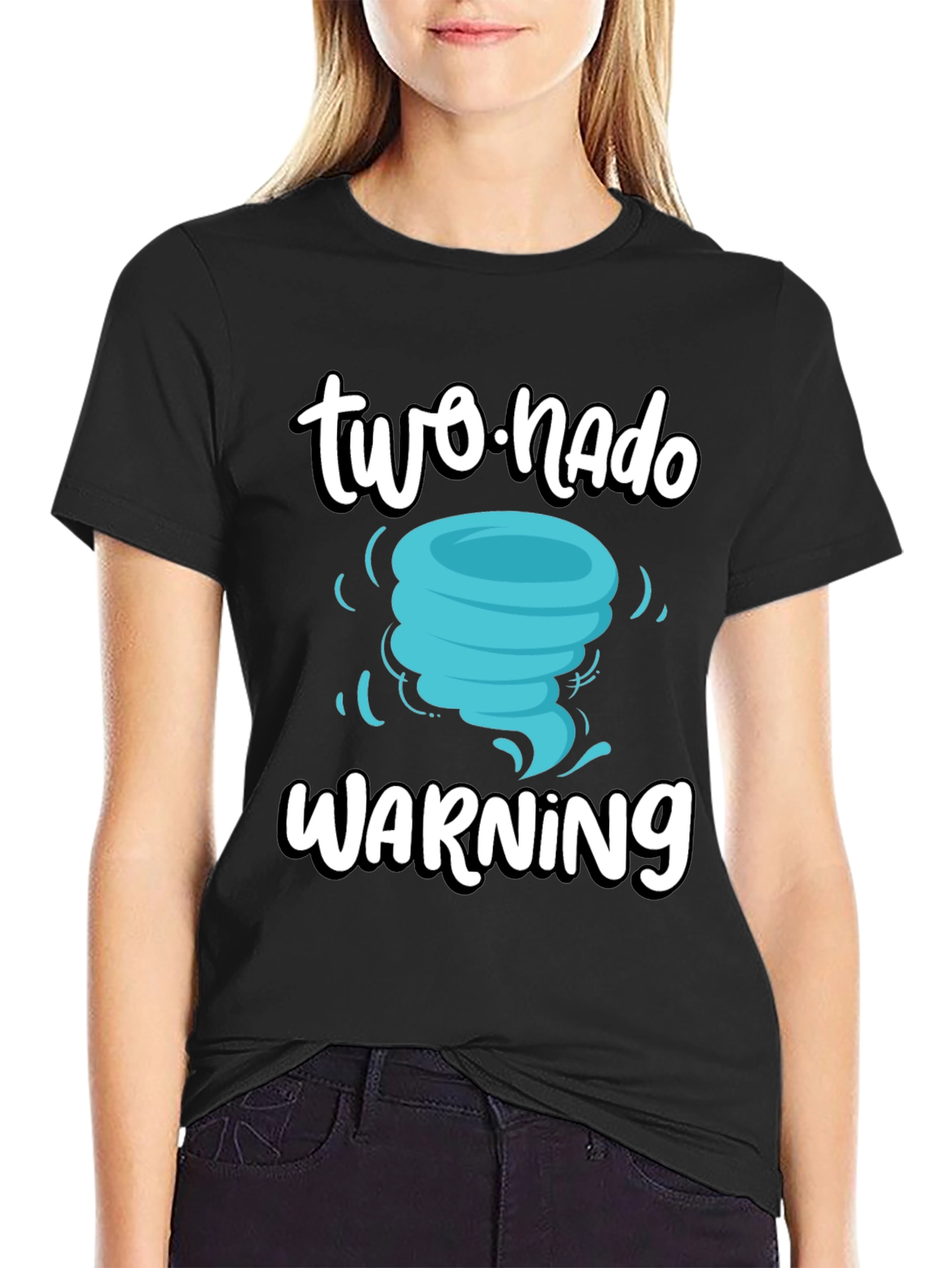 Black Two-nado Warning T-Shirt view 2