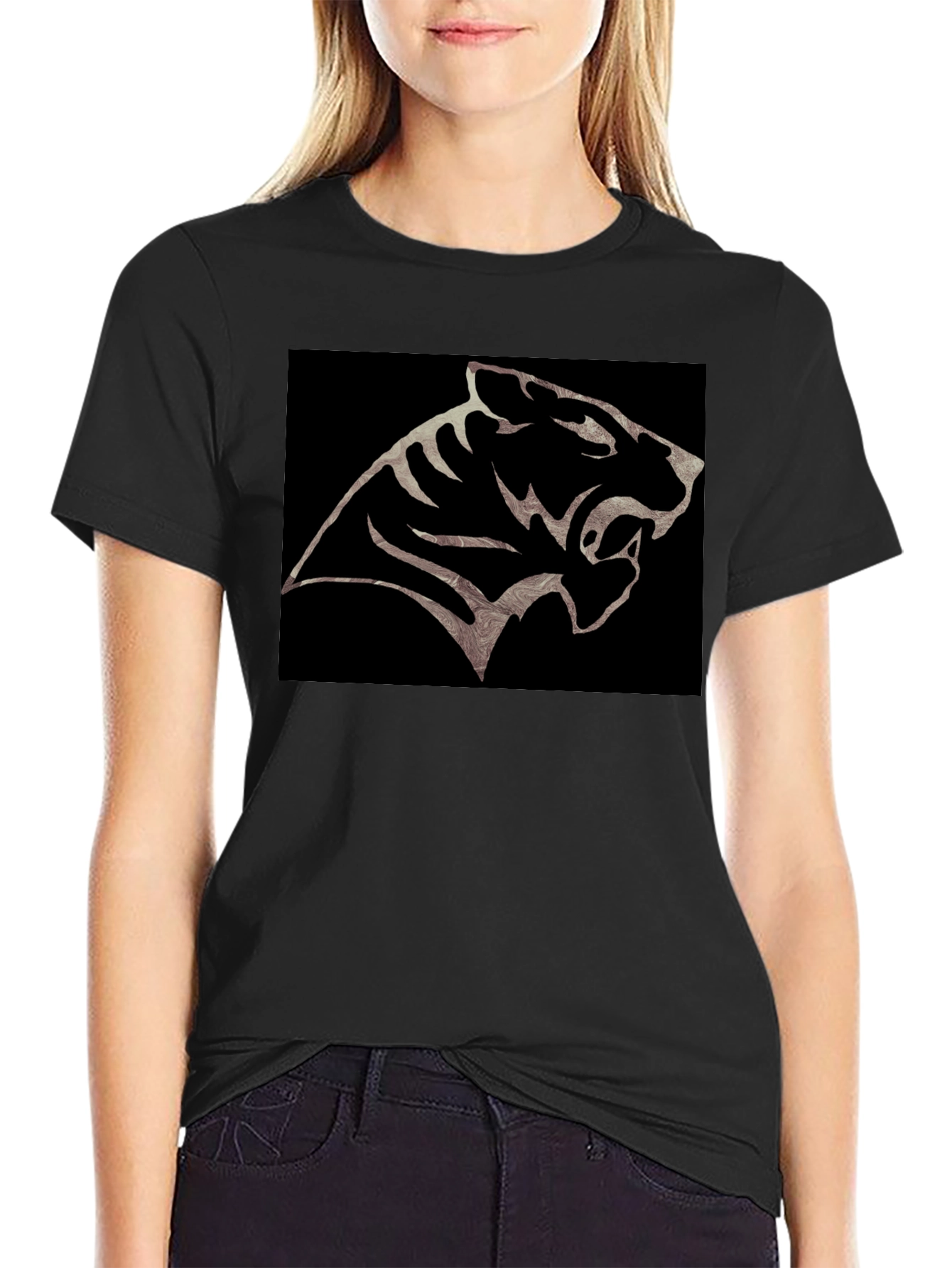 Black Black Tiger Graphic Tee - Fierce Style view 2