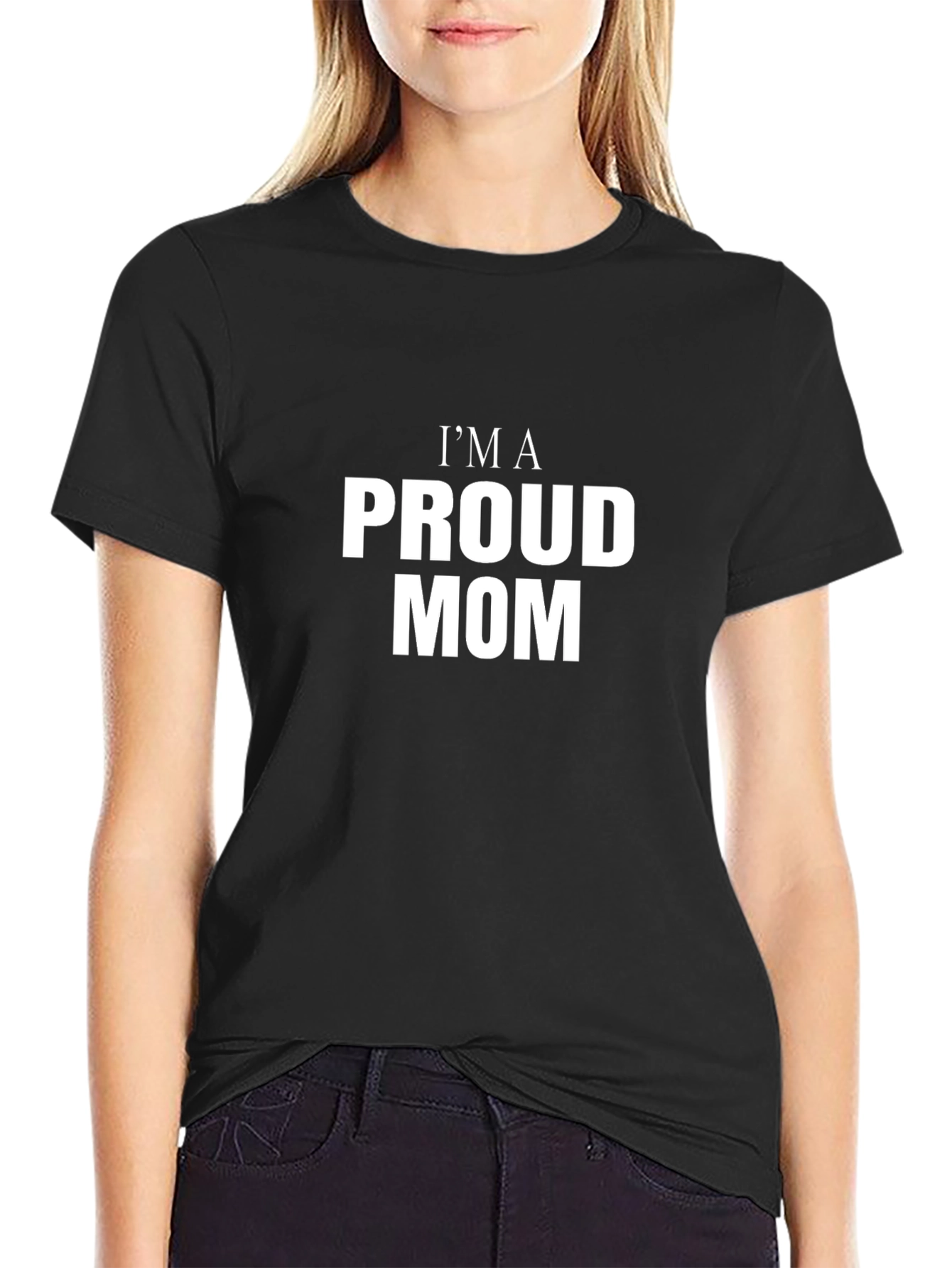 Black Proud Mom Graphic Tee view 2