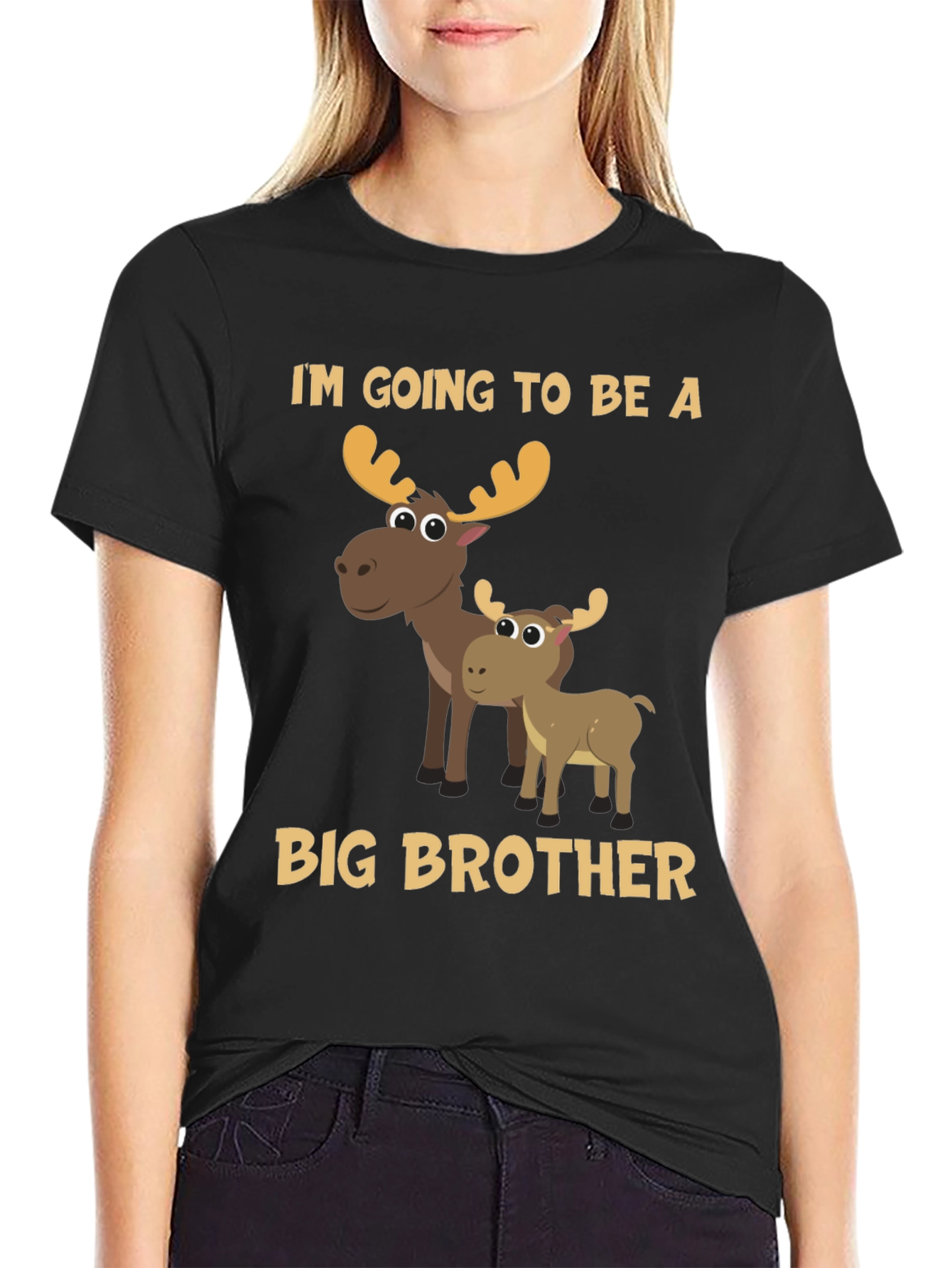 Black Big Brother Moose T-Shirt view 2