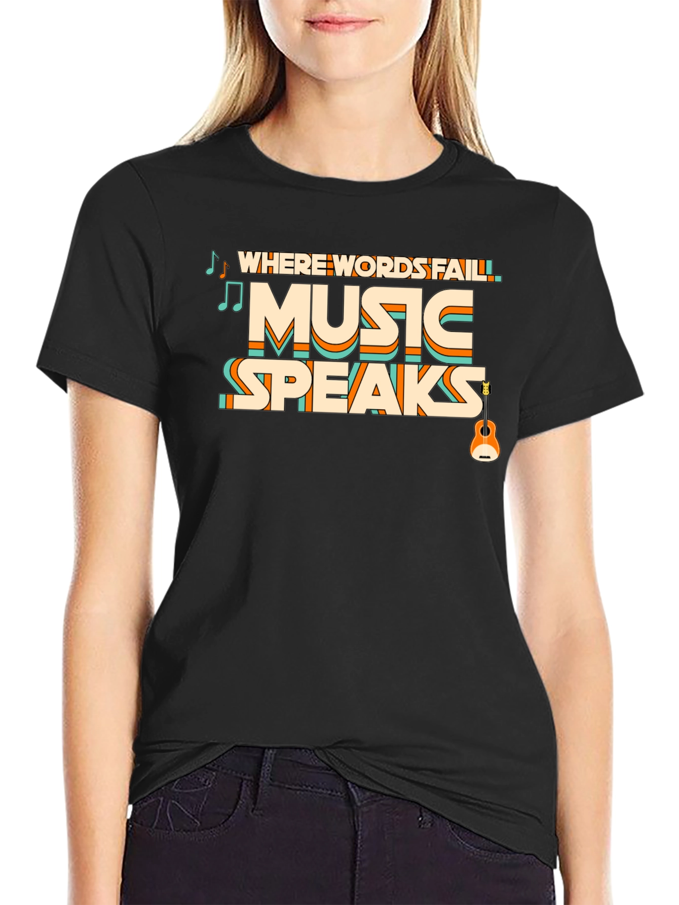 Black Music Speaks Graphic Tee view 2