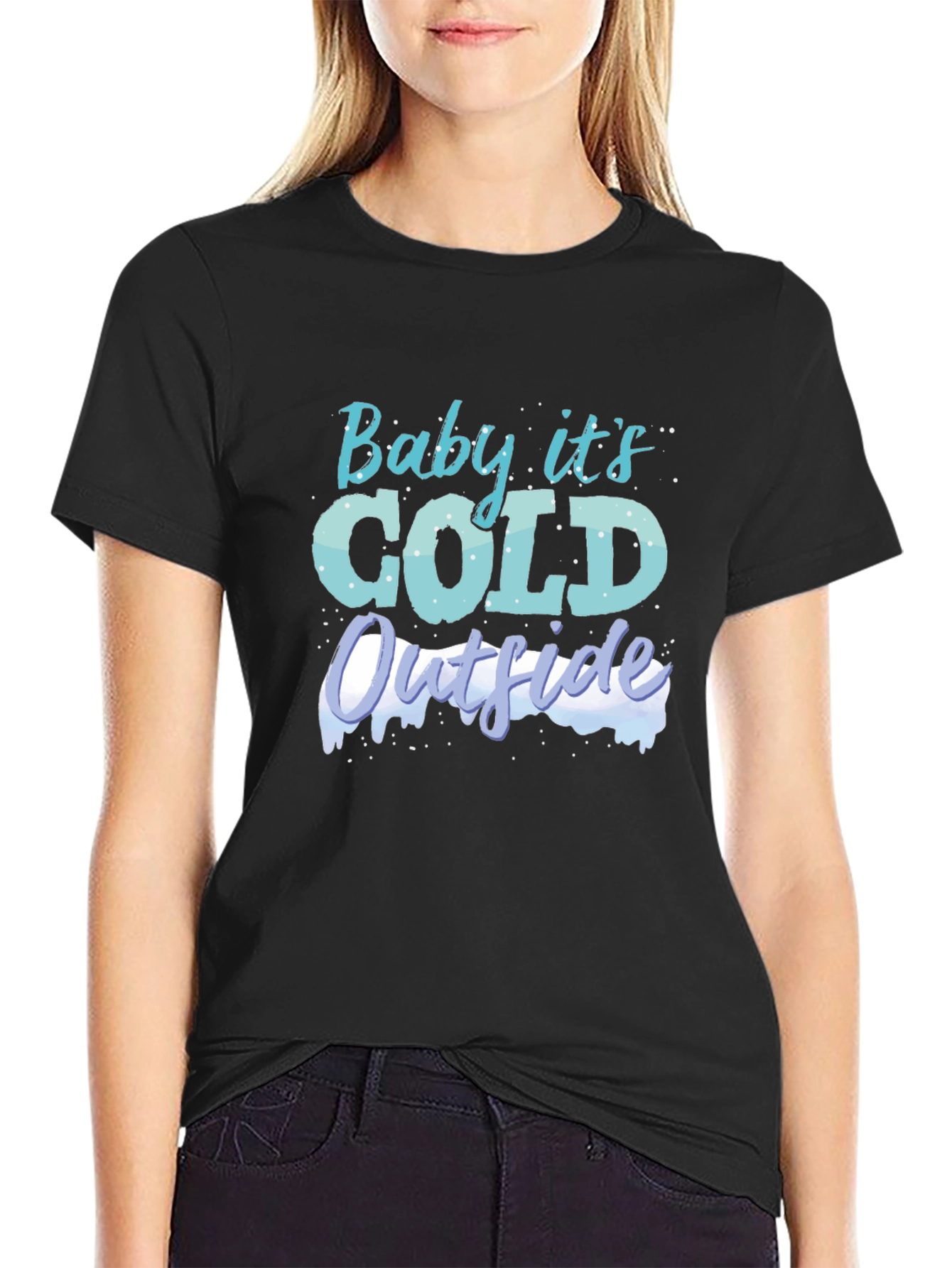 Black Baby It's Cold Outside Graphic Tee view 2