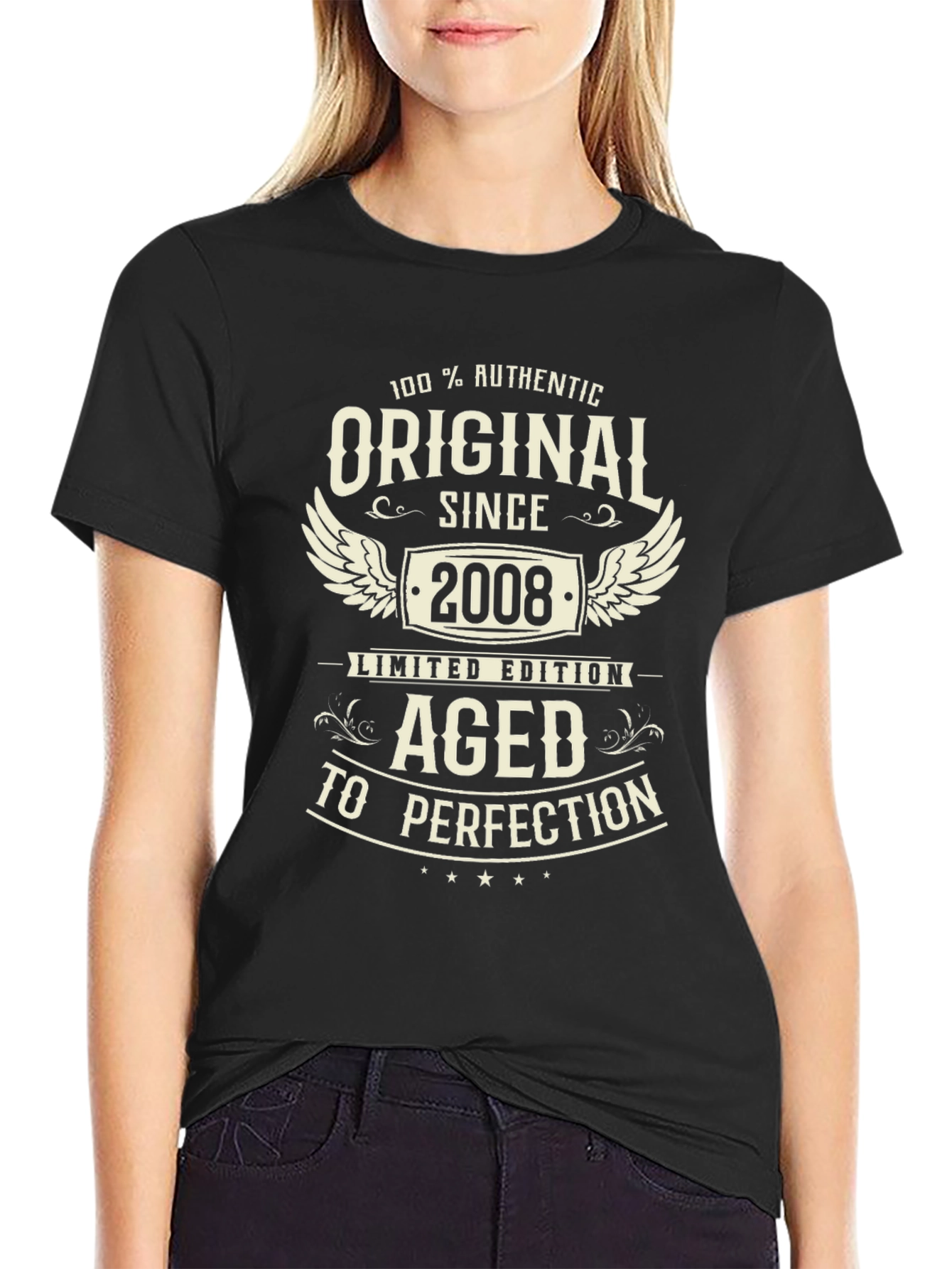 Black Original Since 2008 Aged To Perfection T-Shirt view 2