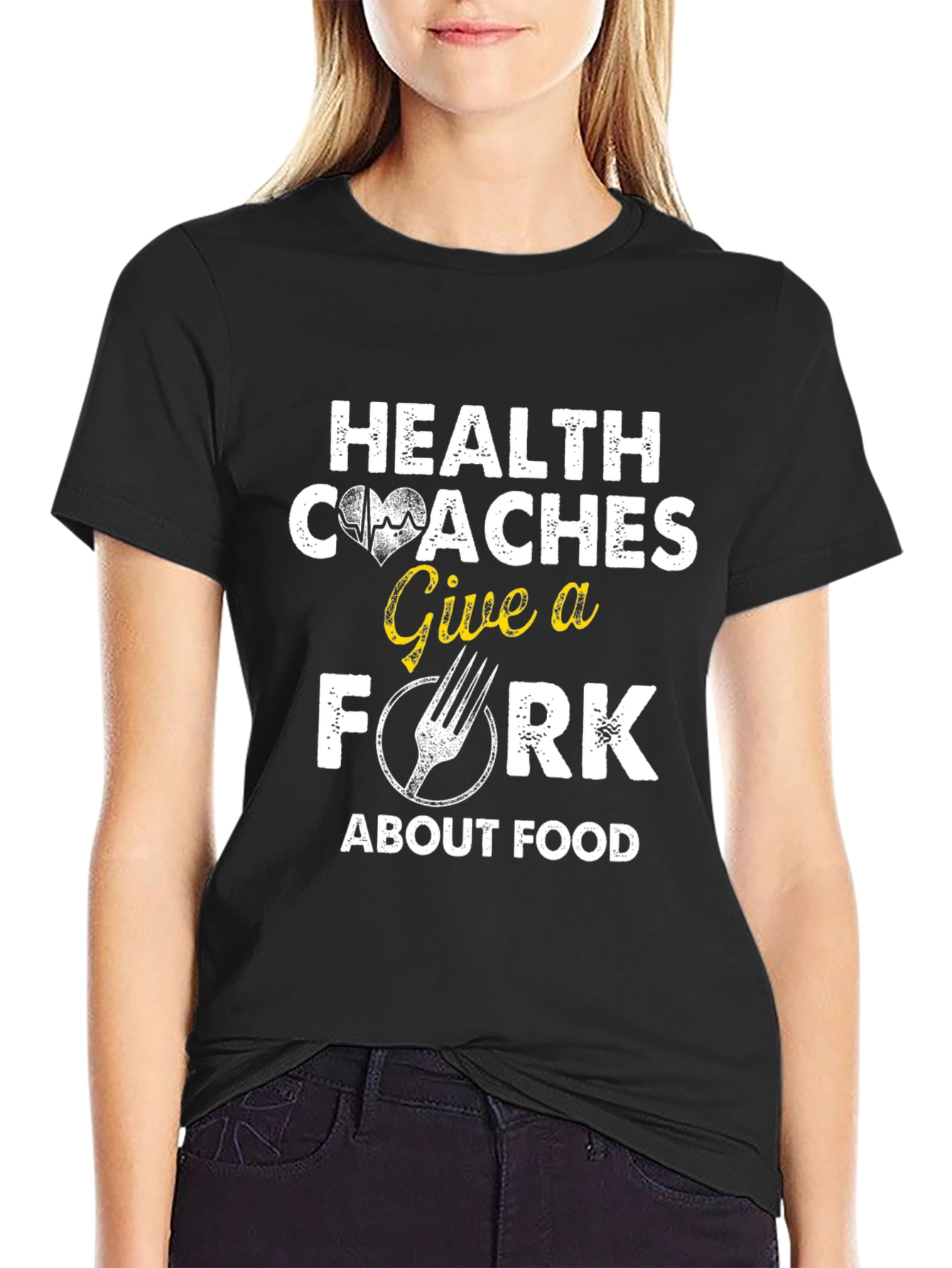 Black Health Coaches Give a Fork T-Shirt view 2