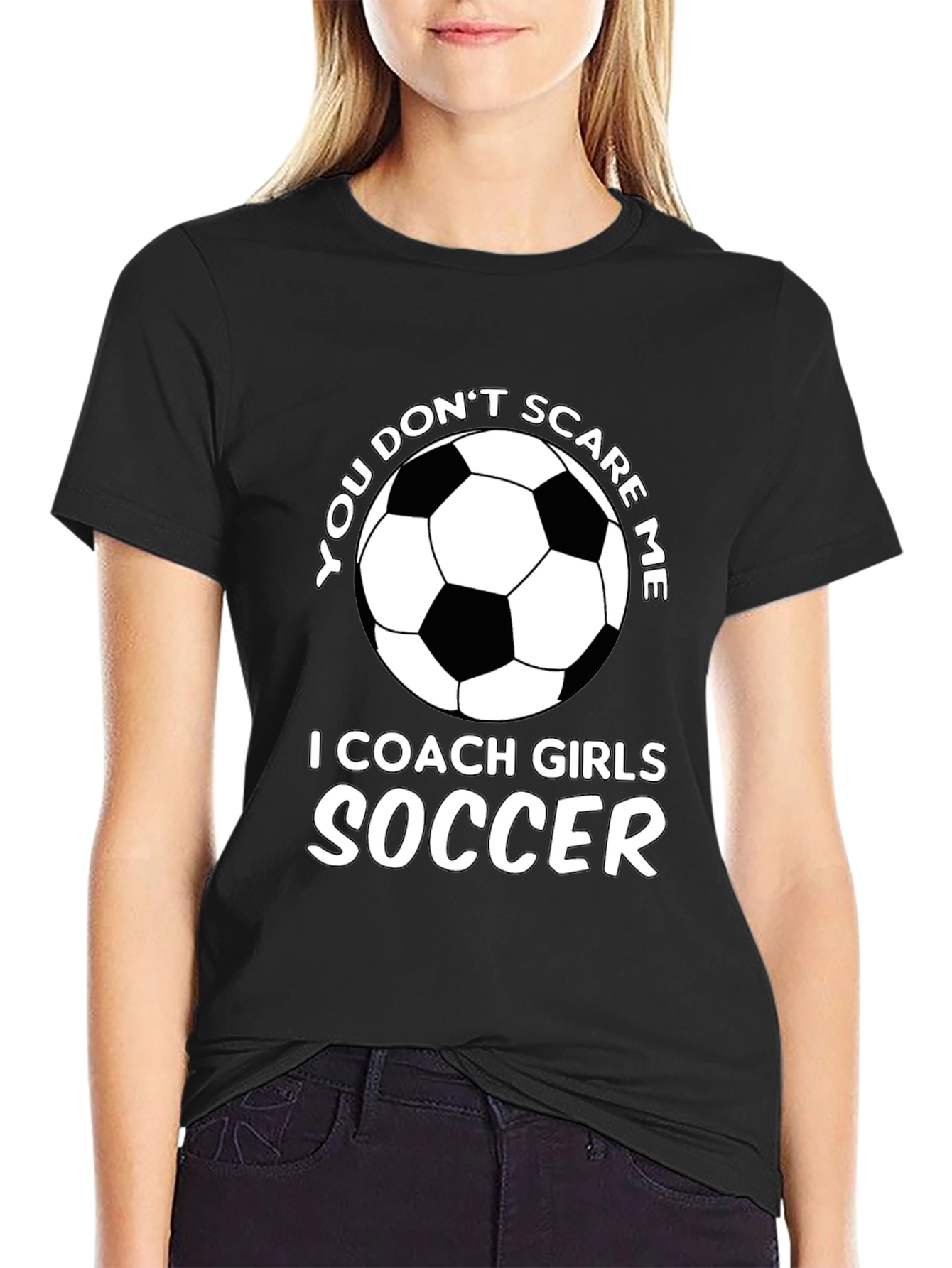 Black Coach Girls Soccer T-Shirt view 2