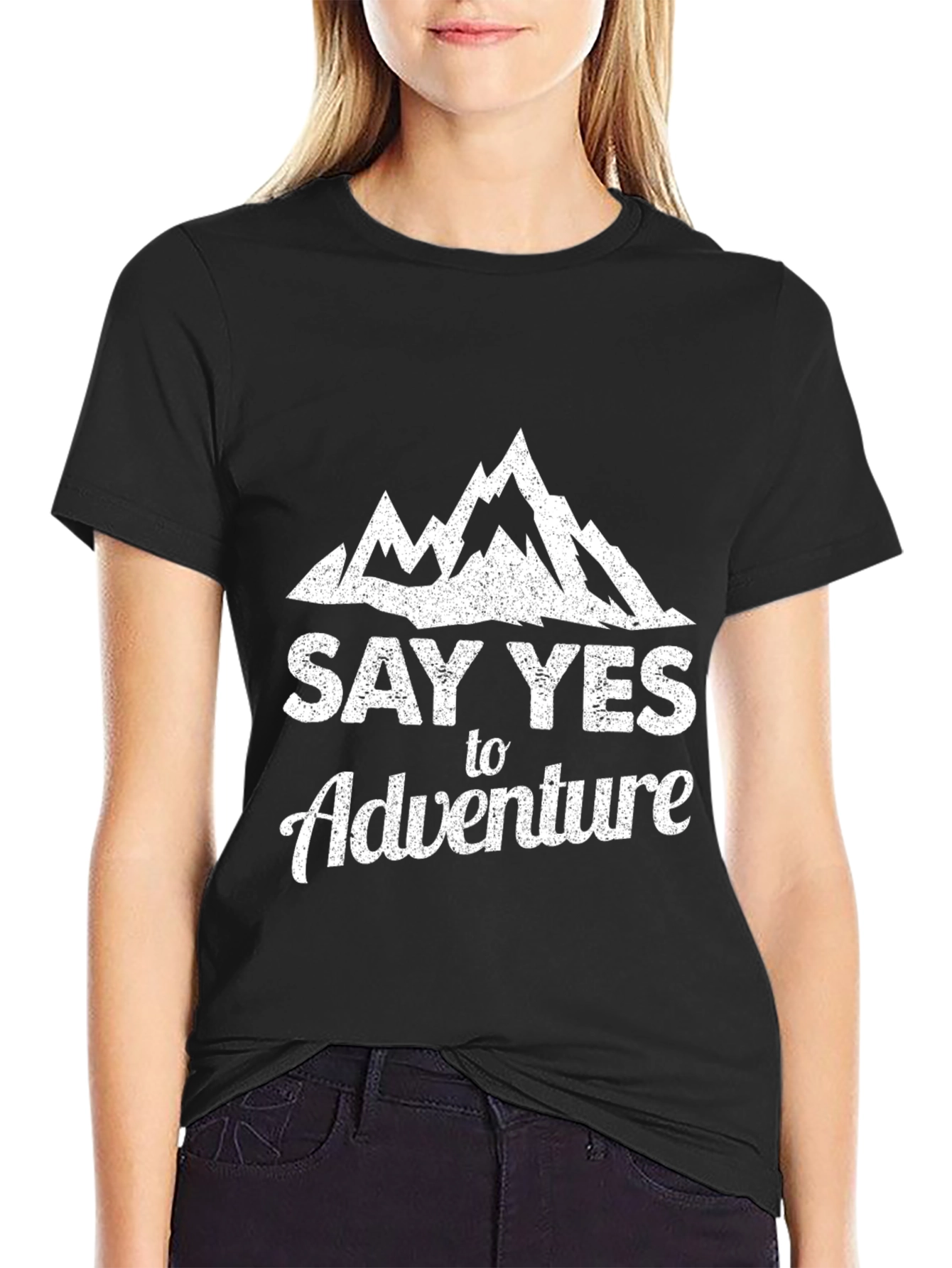 Black Adventure Awaits Graphic Tee view 2