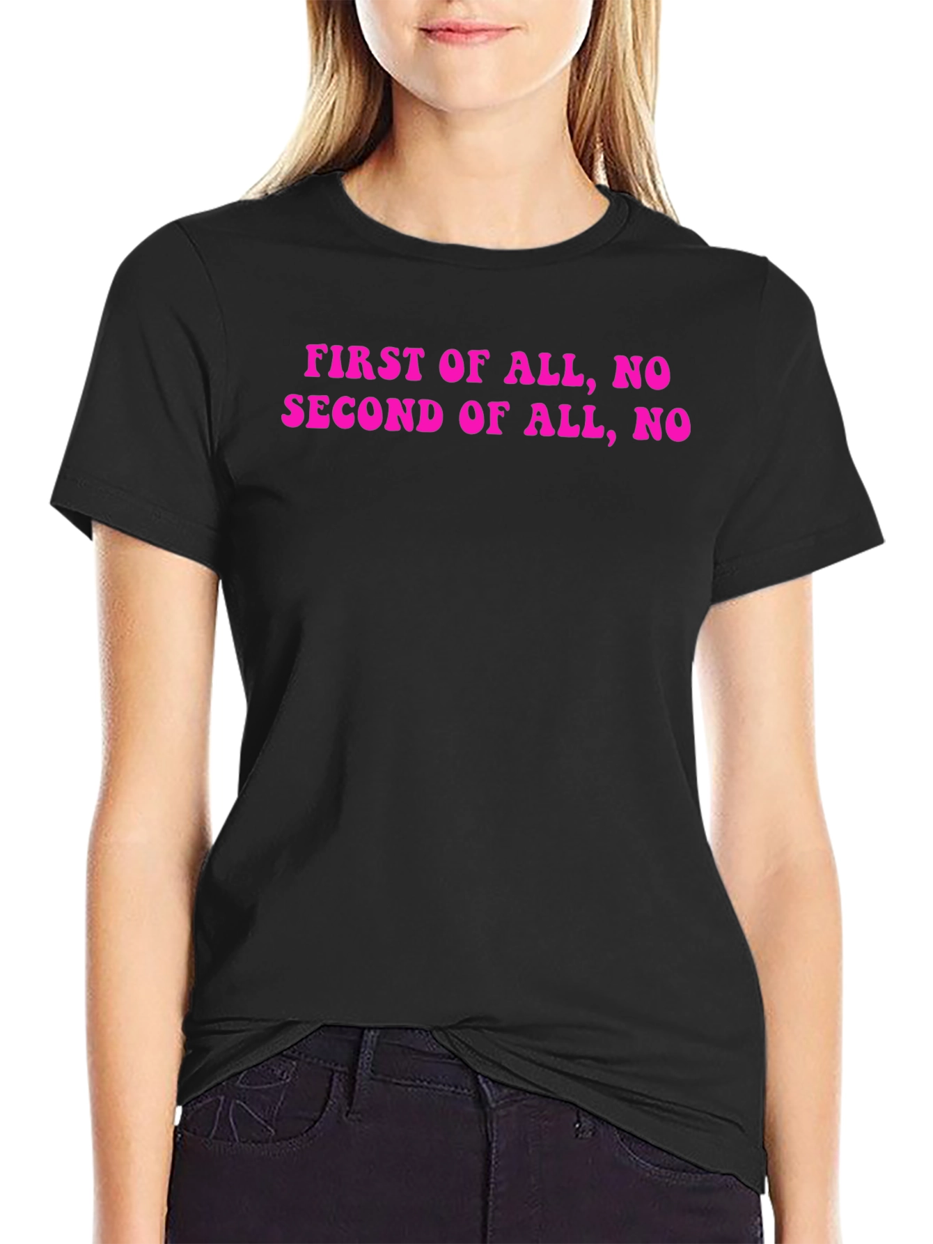 Black Funny Sarcastic Statement Graphic T-Shirt view 2