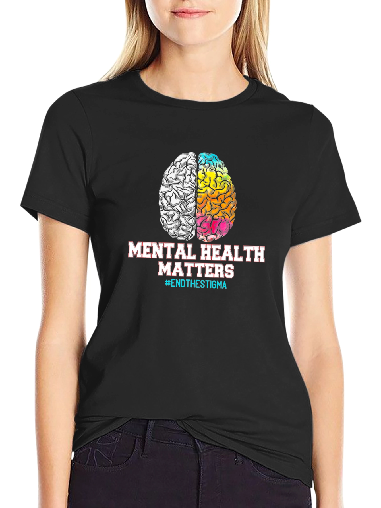 Black Mental Health Matters T-Shirt - End the Stigma view 2