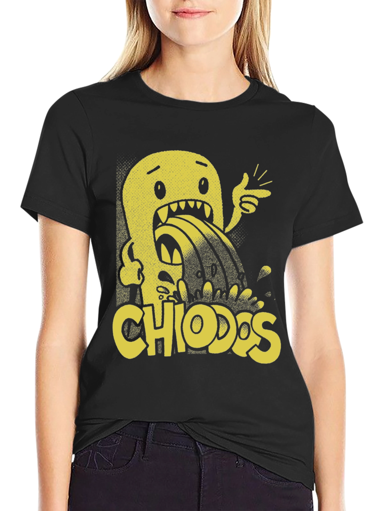 Black Chiodos Graphic Print Black T-Shirt view 2