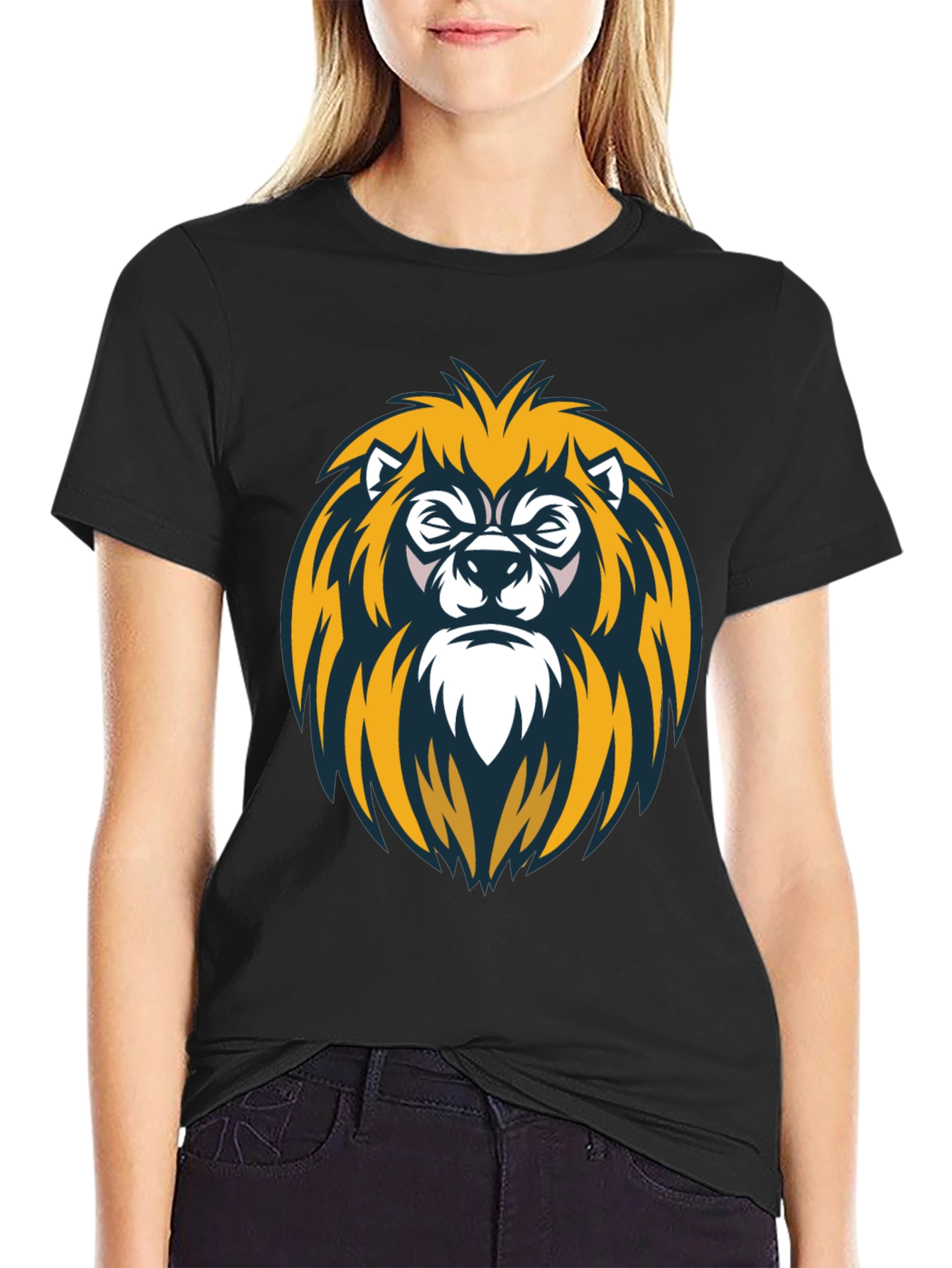 Black Lion Graphic T-Shirt - Bold Style view 2