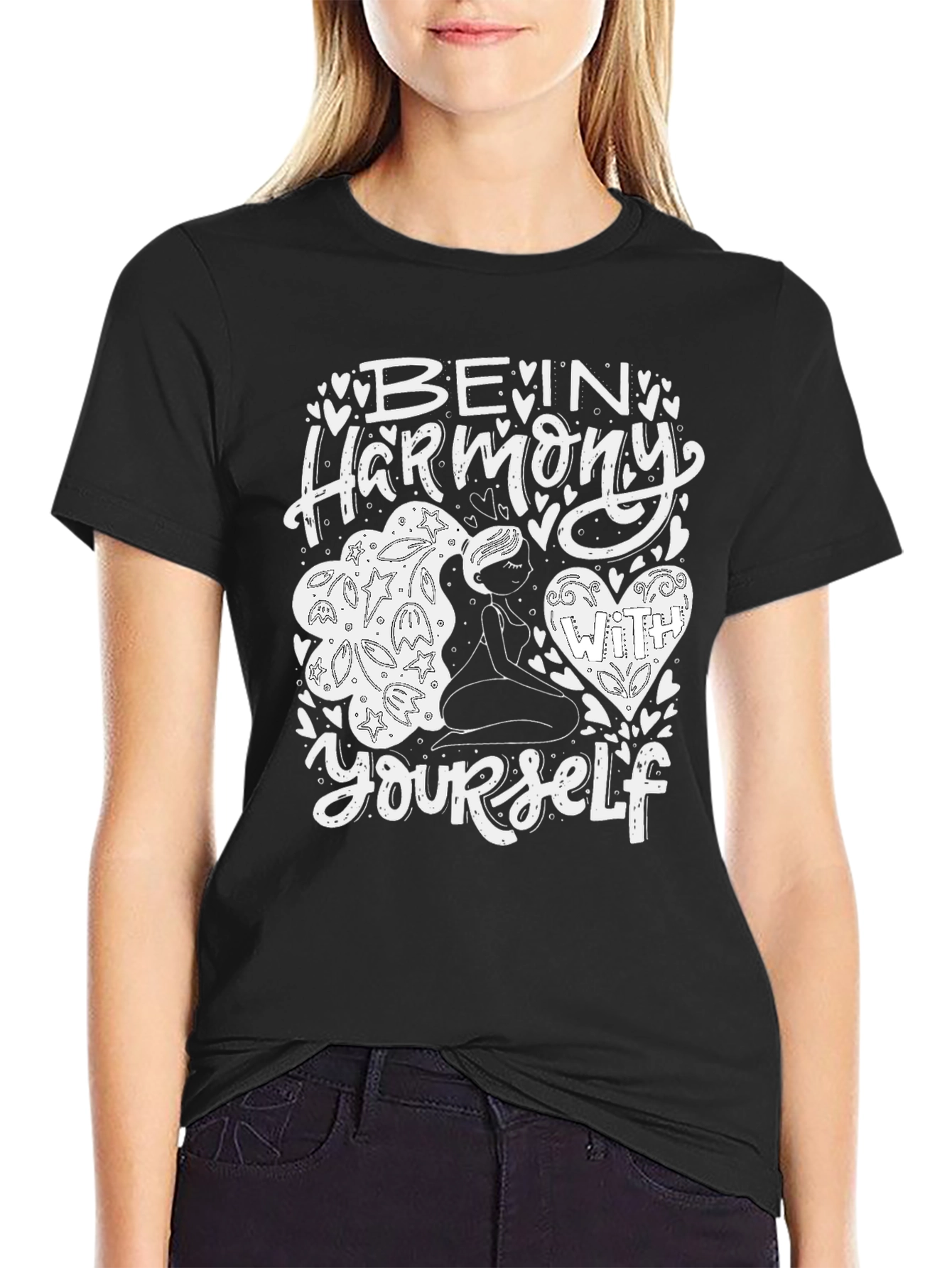 Black Harmony T-Shirt: Be In Harmony With Yourself view 2