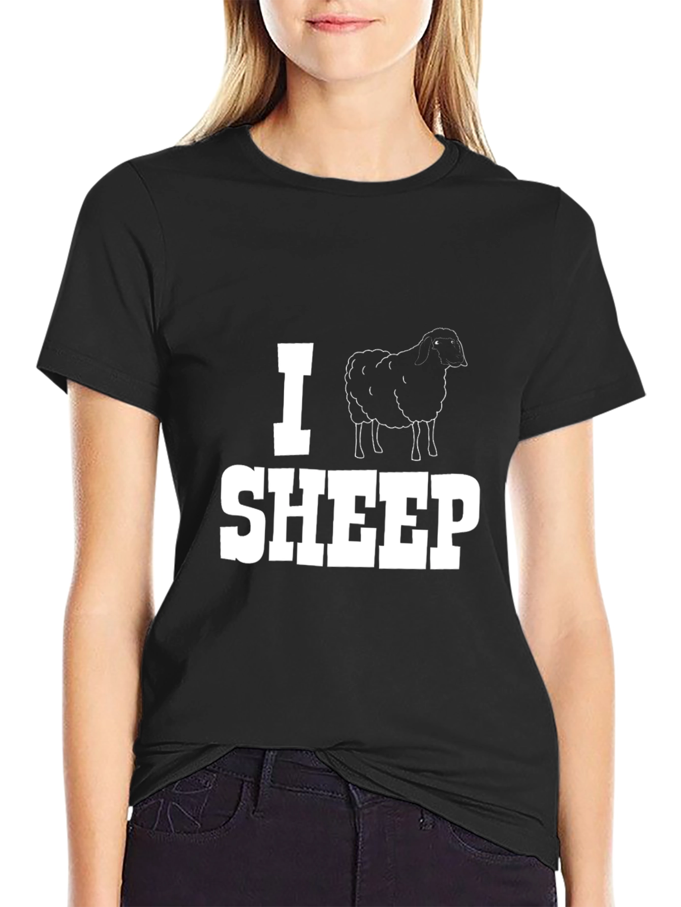 Black I Sheep T-Shirt - Cotton Tee view 2