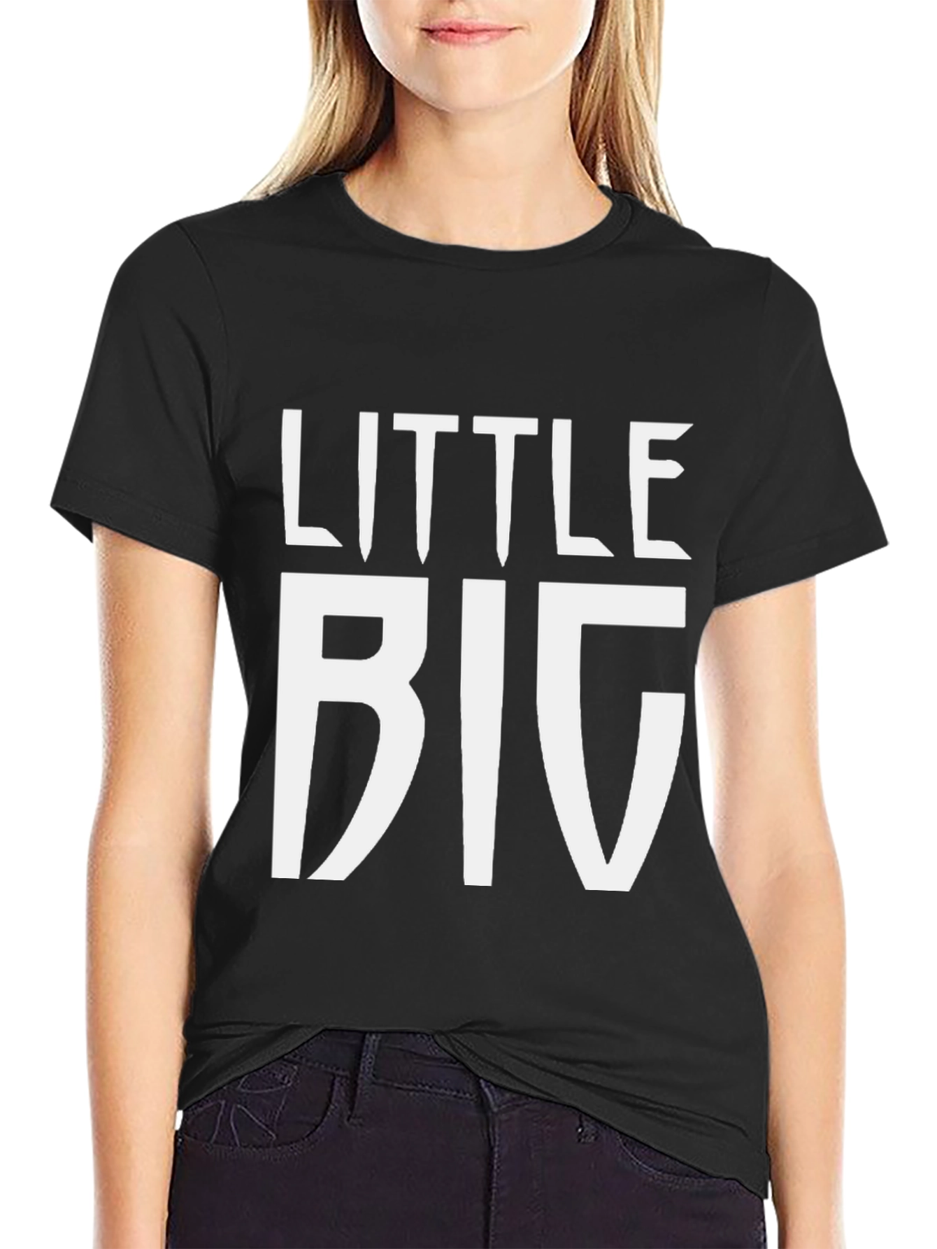 Black Little BIG Black Graphic Tee view 2