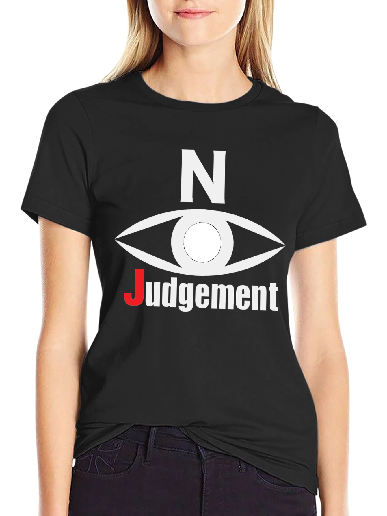 Black Novelty N Eye Judgement Graphic Tee - Black view 2