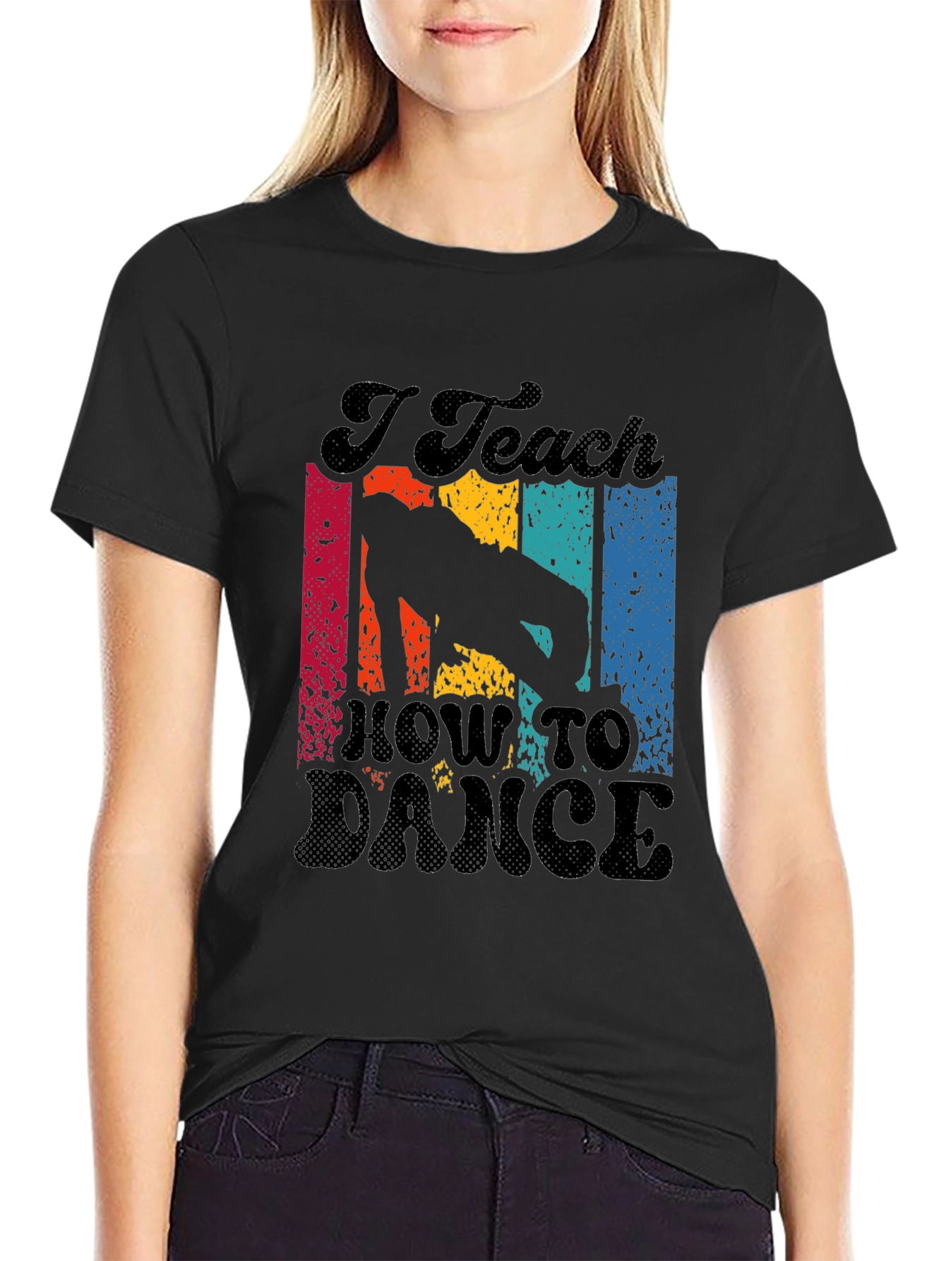 Black I Teach How To Dance Retro T-Shirt view 2