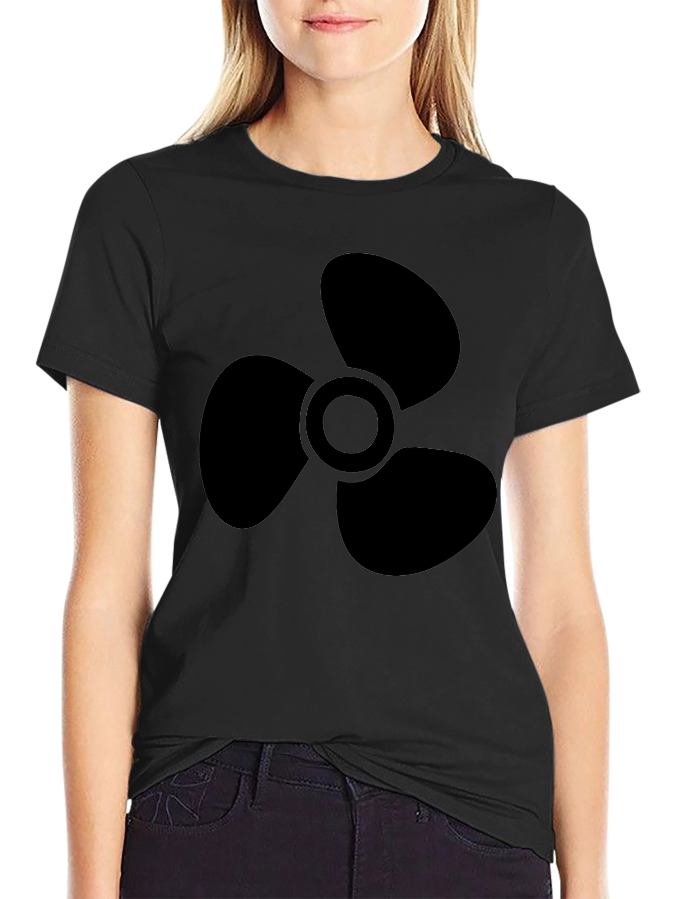Black Black Propeller Graphic Tee - Men's Casual Shirt view 2