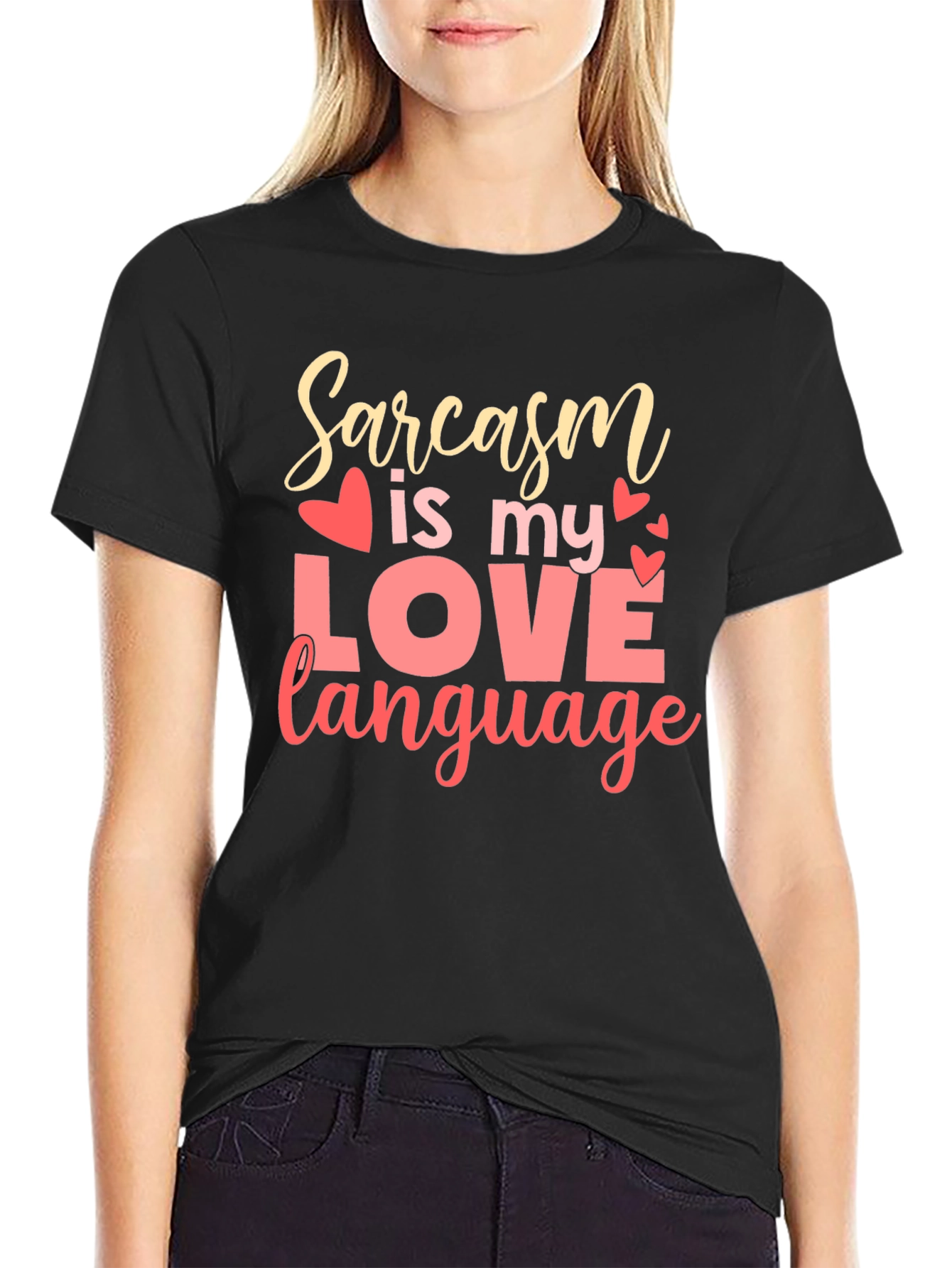 Black Sarcasm is My Love Language Graphic T-Shirt view 2