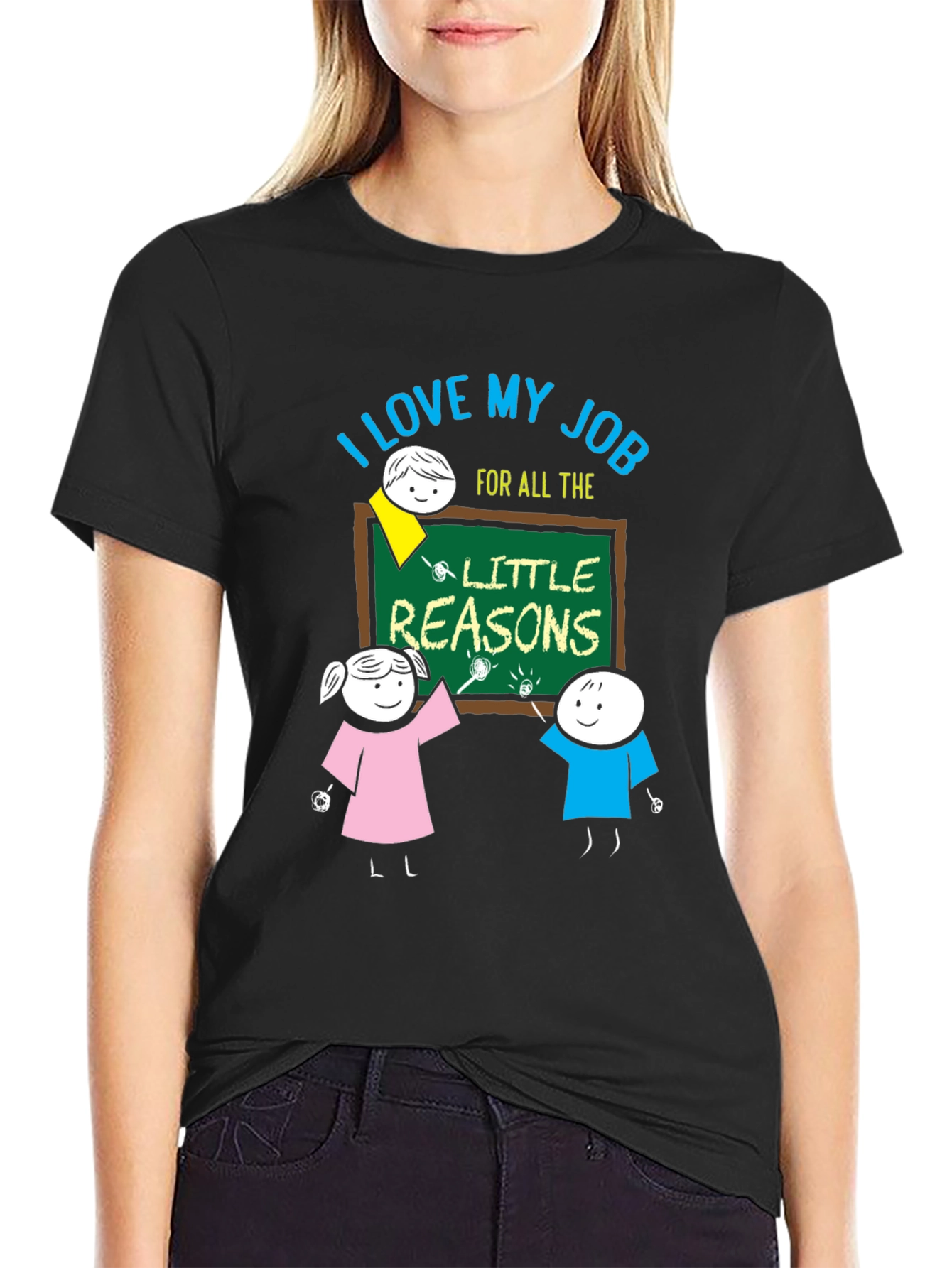 Black I Love My Job T-Shirt view 2