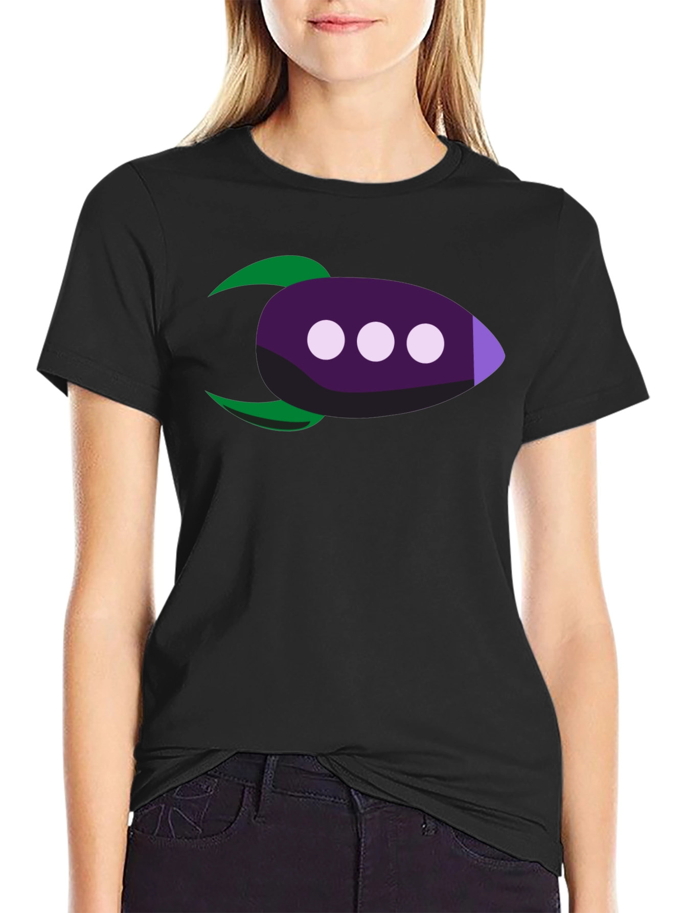 Black Rocket T-Shirt - Space Adventure Design view 2