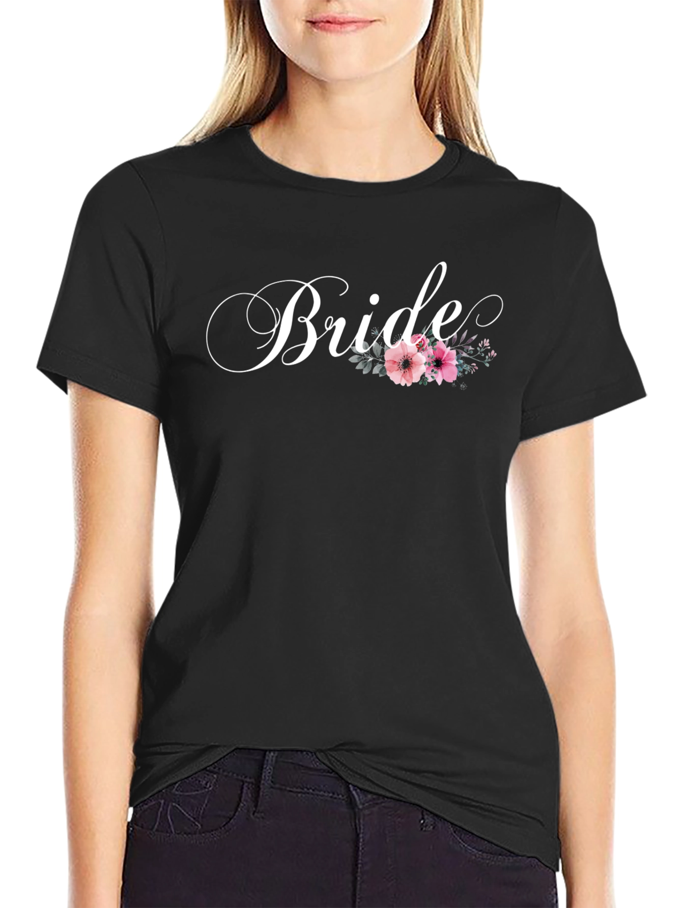 Bride Floral T-Shirt - Wedding Party Tee - 2
