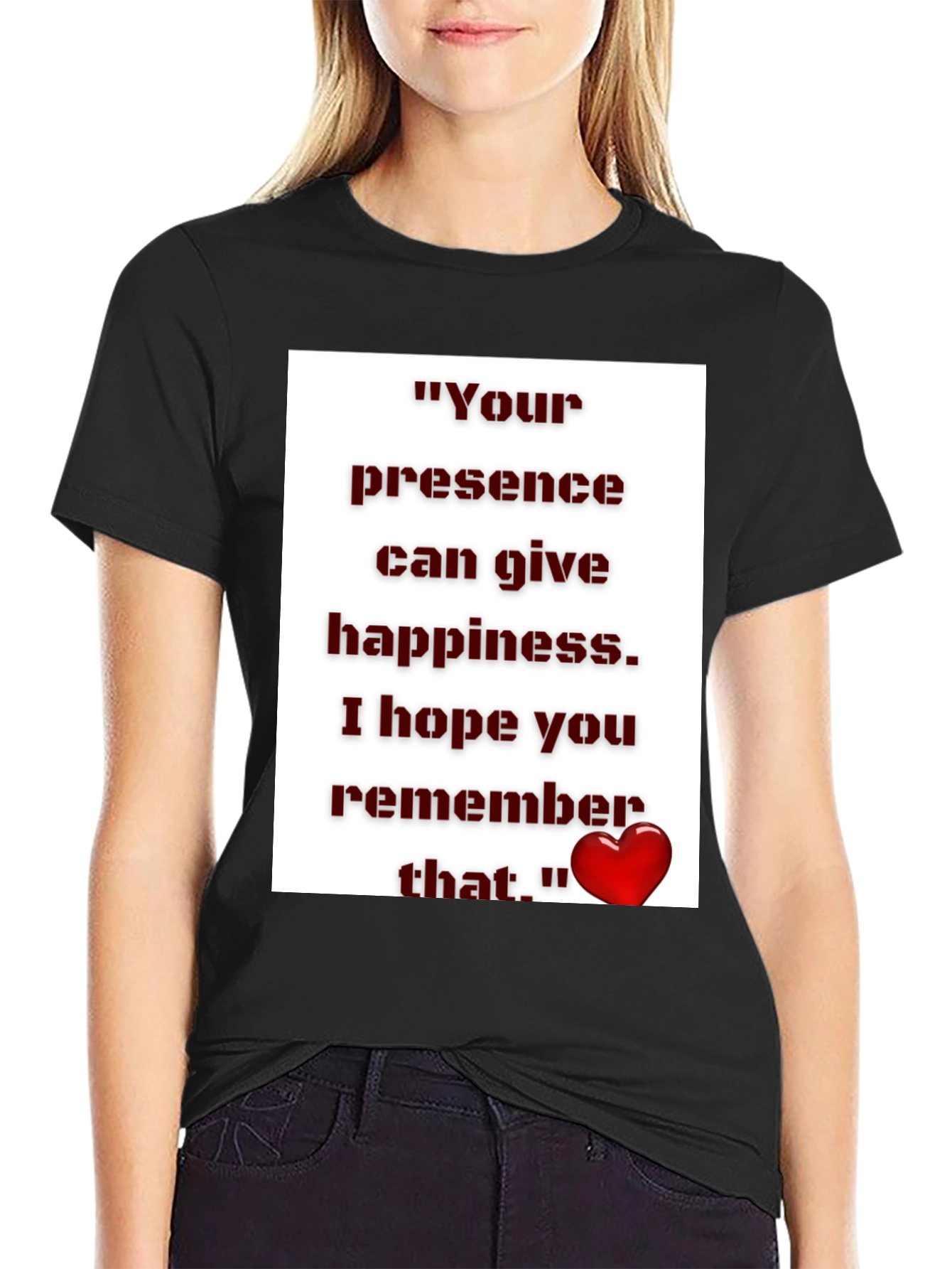 Black Inspirational Quote Graphic Tee - Unisex Black T-Shirt view 2