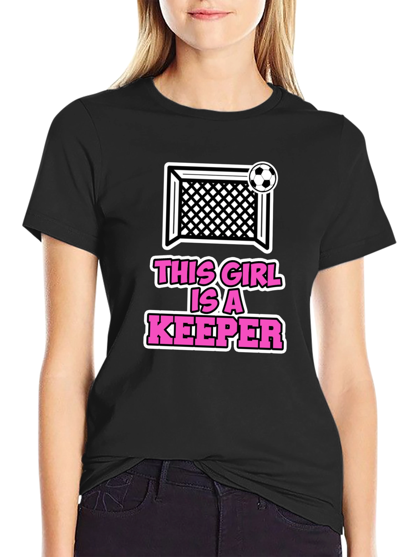 Black This Girl is a Keeper T-Shirt view 2