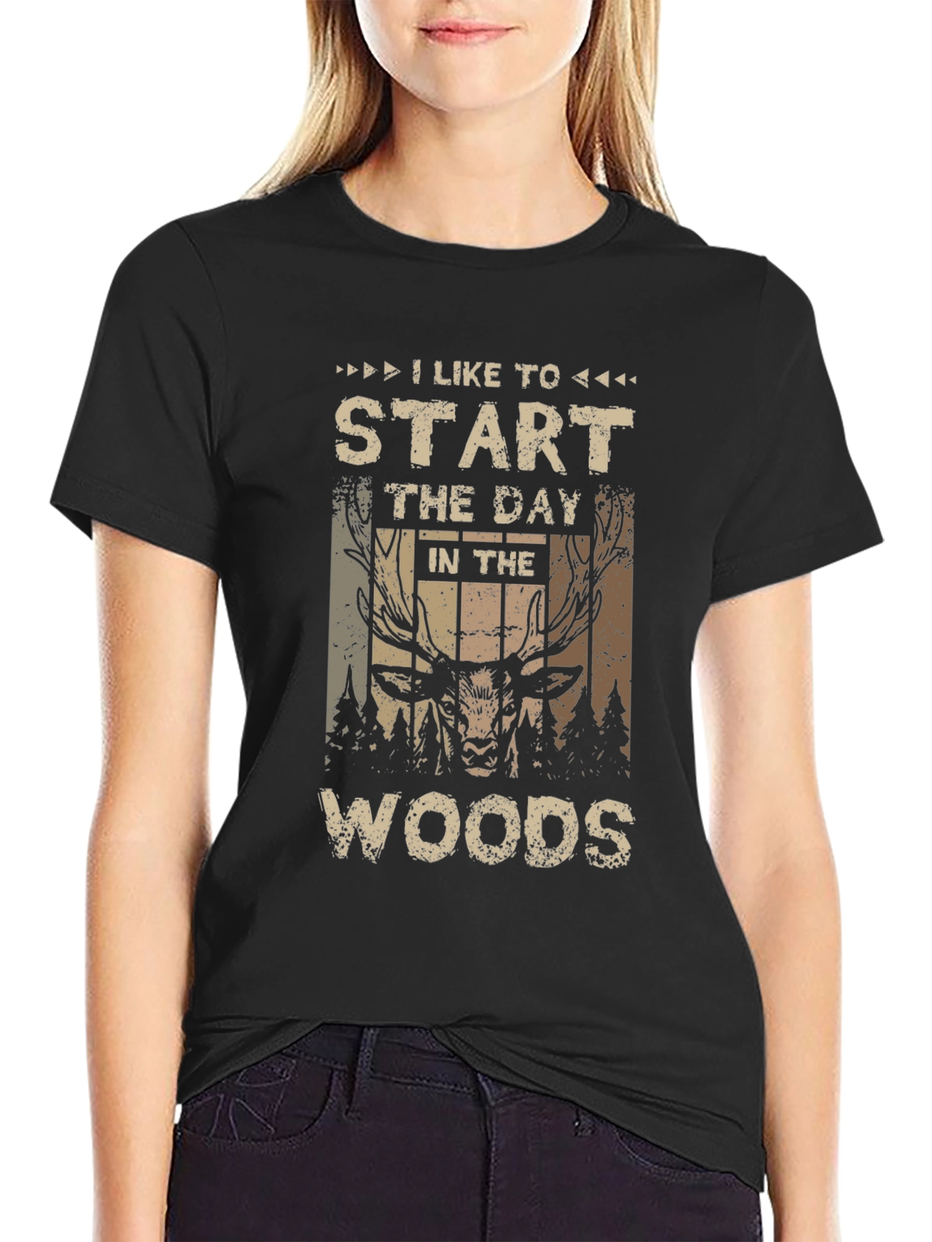 I Like to Start The Day In The Woods Graphic T-Shirt - 2