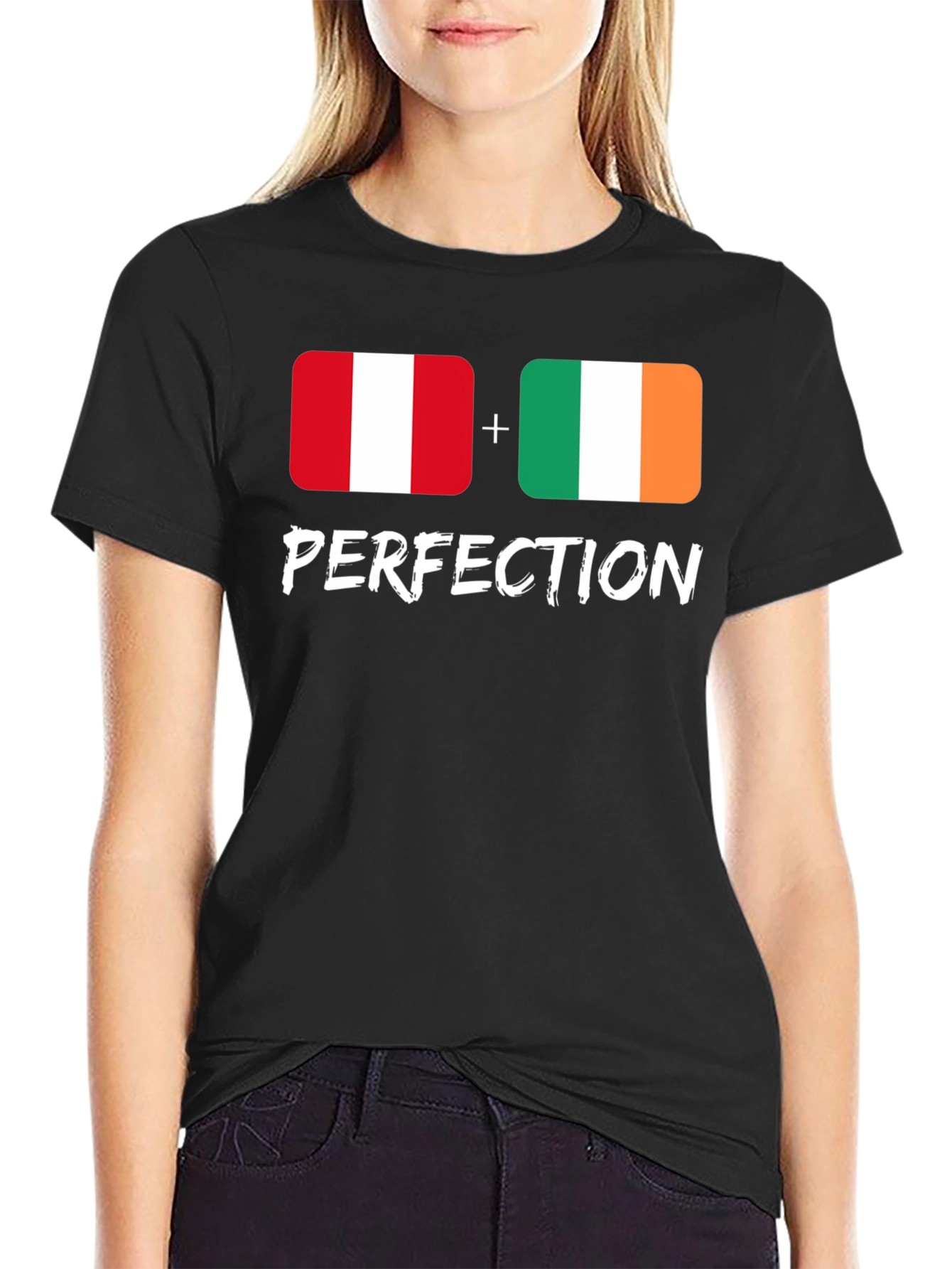 Black Peru & Ireland Perfection T-Shirt view 2