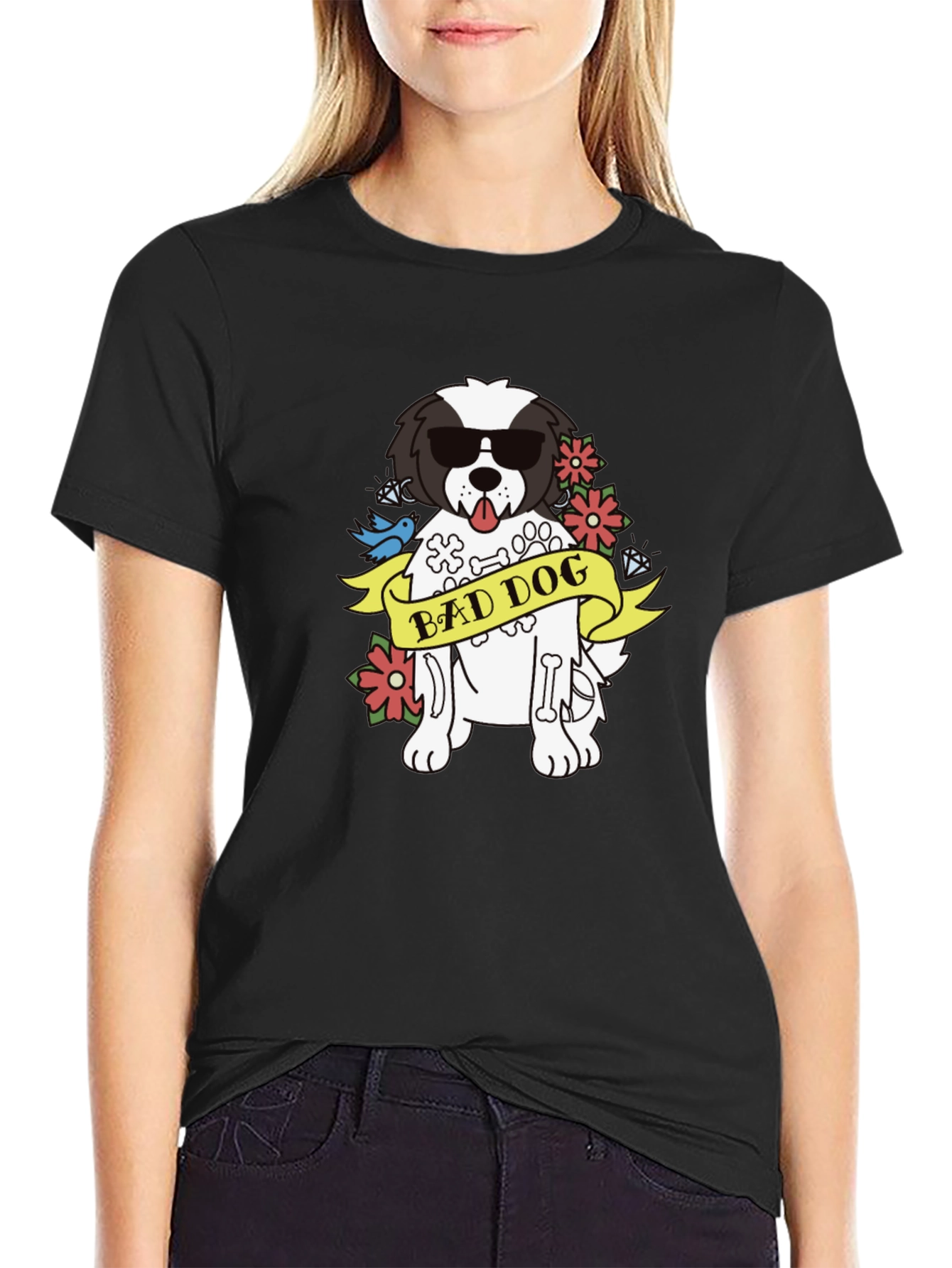 Bad Dog Graphic T-Shirt - Cool Canine Tee - 2