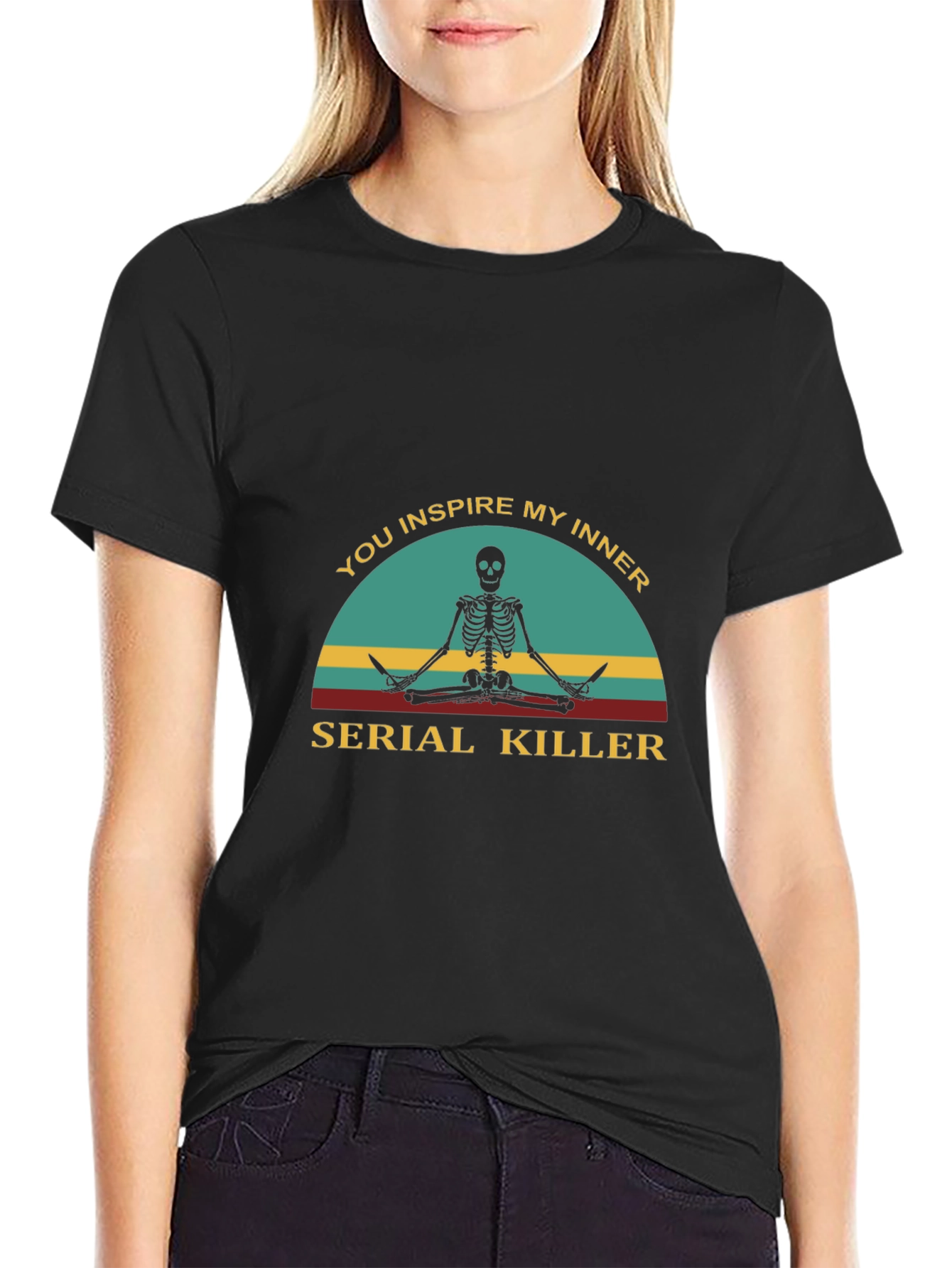 Black Inspire My Inner Serial Killer Tee view 2