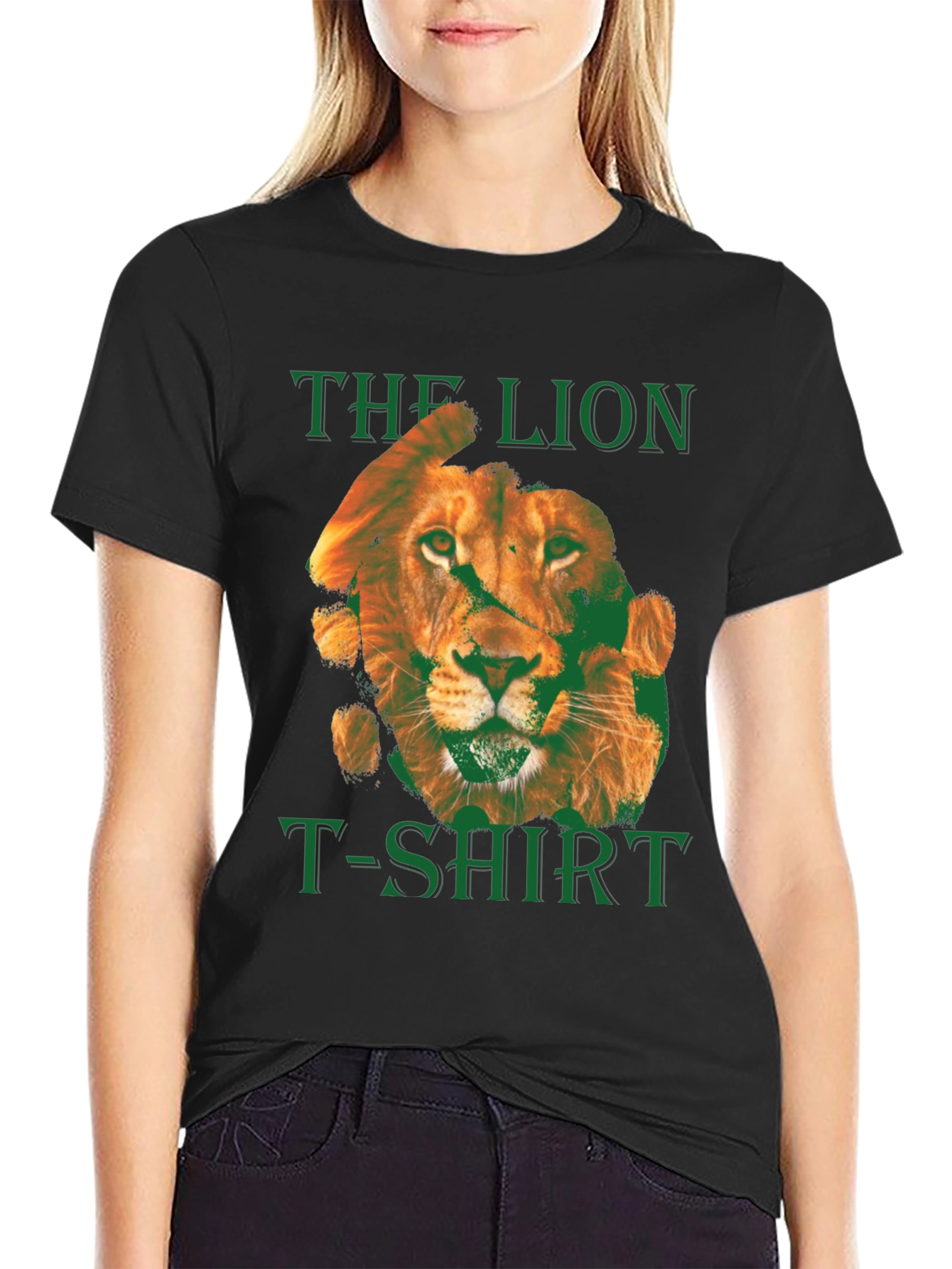 Black The Lion T-Shirt - Graphic Print view 2