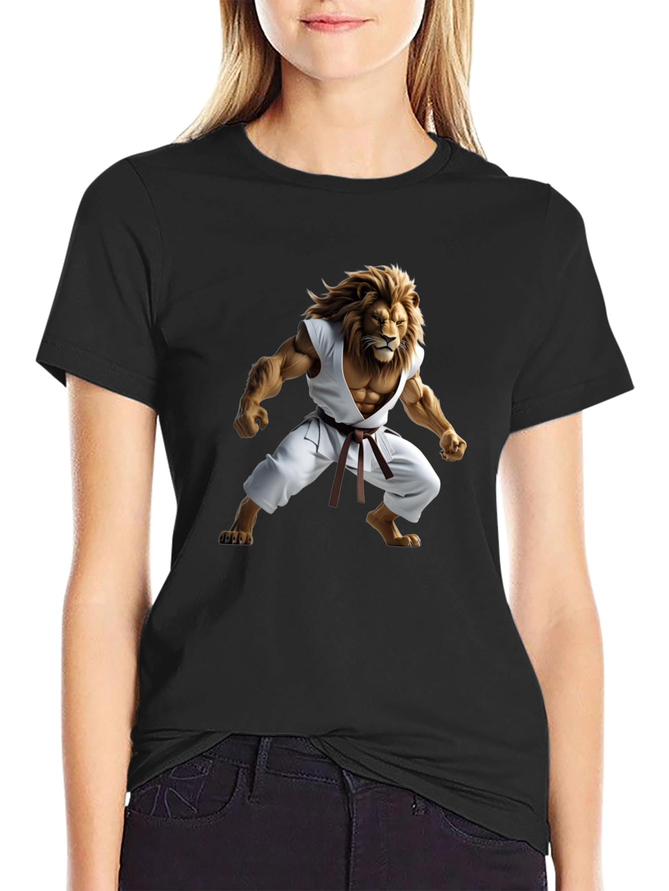 Black Lion Karate Master Black T-Shirt view 2