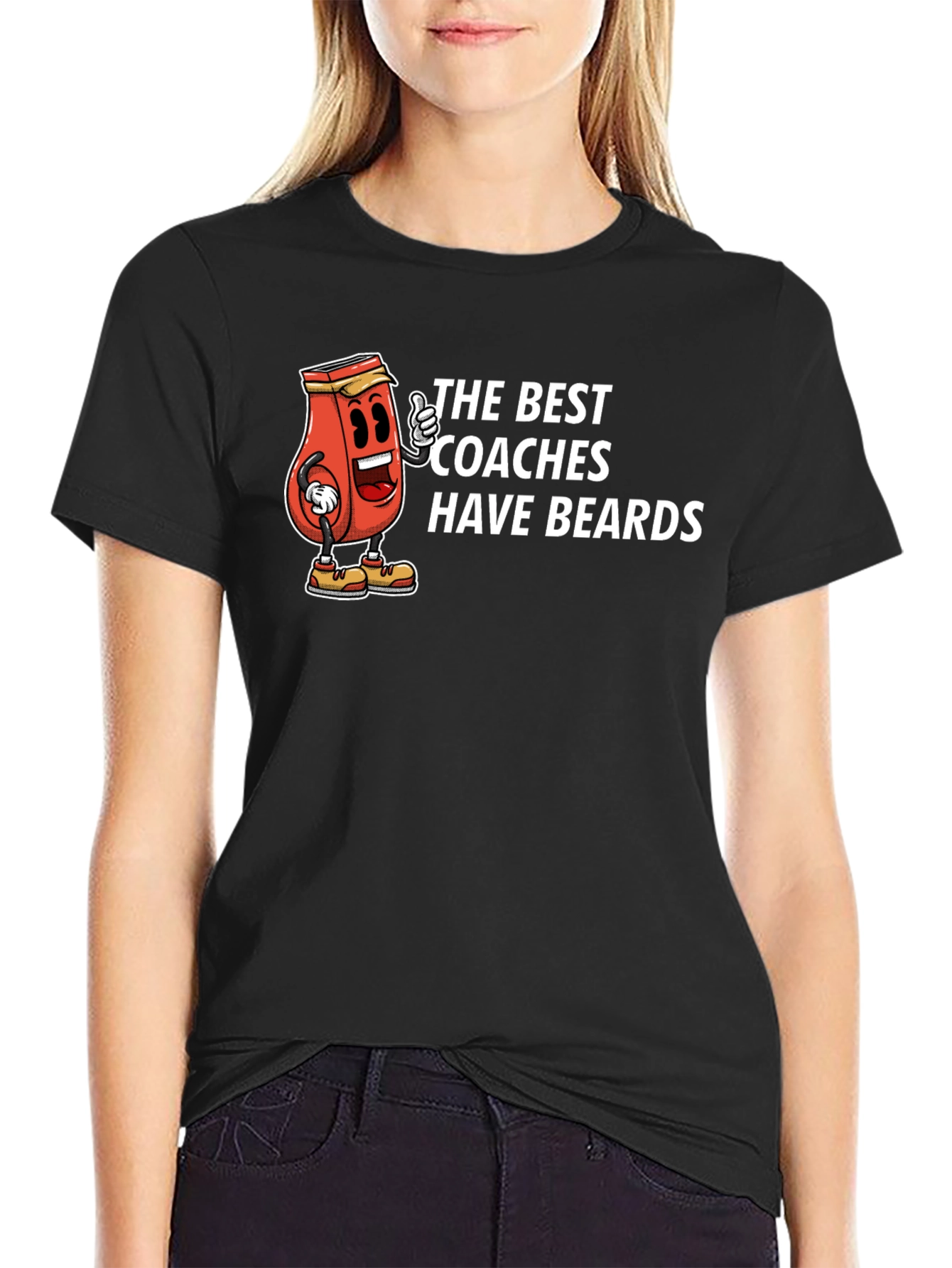 Black Best Coaches Have Beards T-Shirt view 2