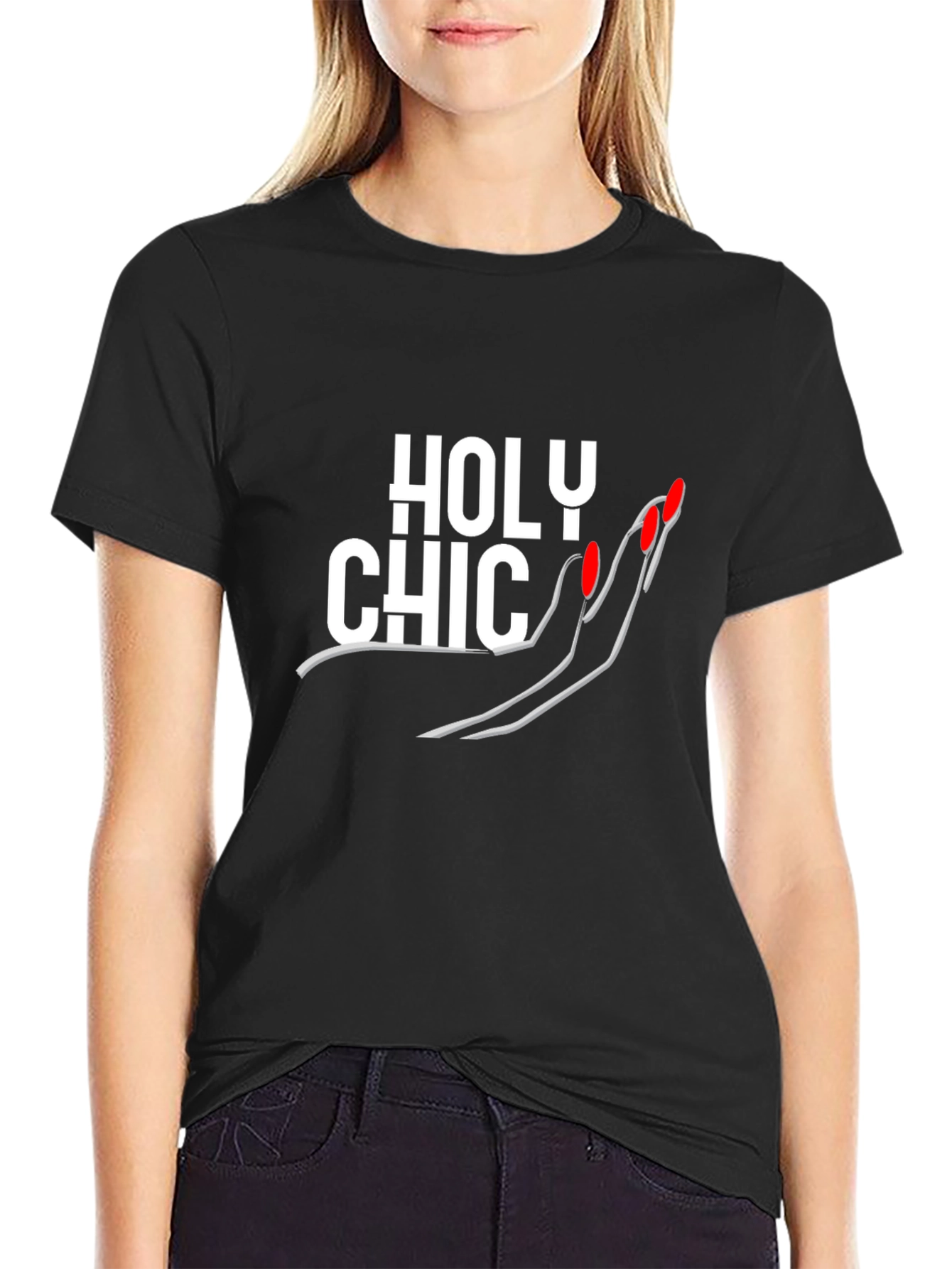 Black Holy Chic Graphic Tee - Fashion Statement view 2