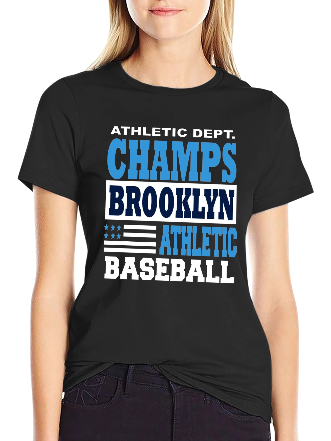 Black Brooklyn Baseball Champs Graphic T-Shirt view 2