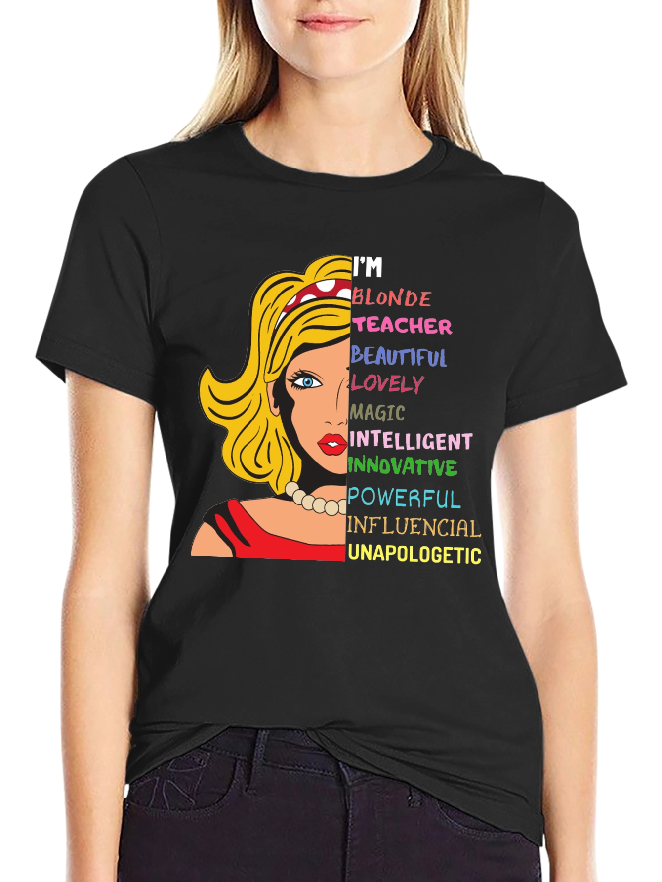 Blonde Teacher Graphic Tee - Empowering Women's T-Shirt - 2